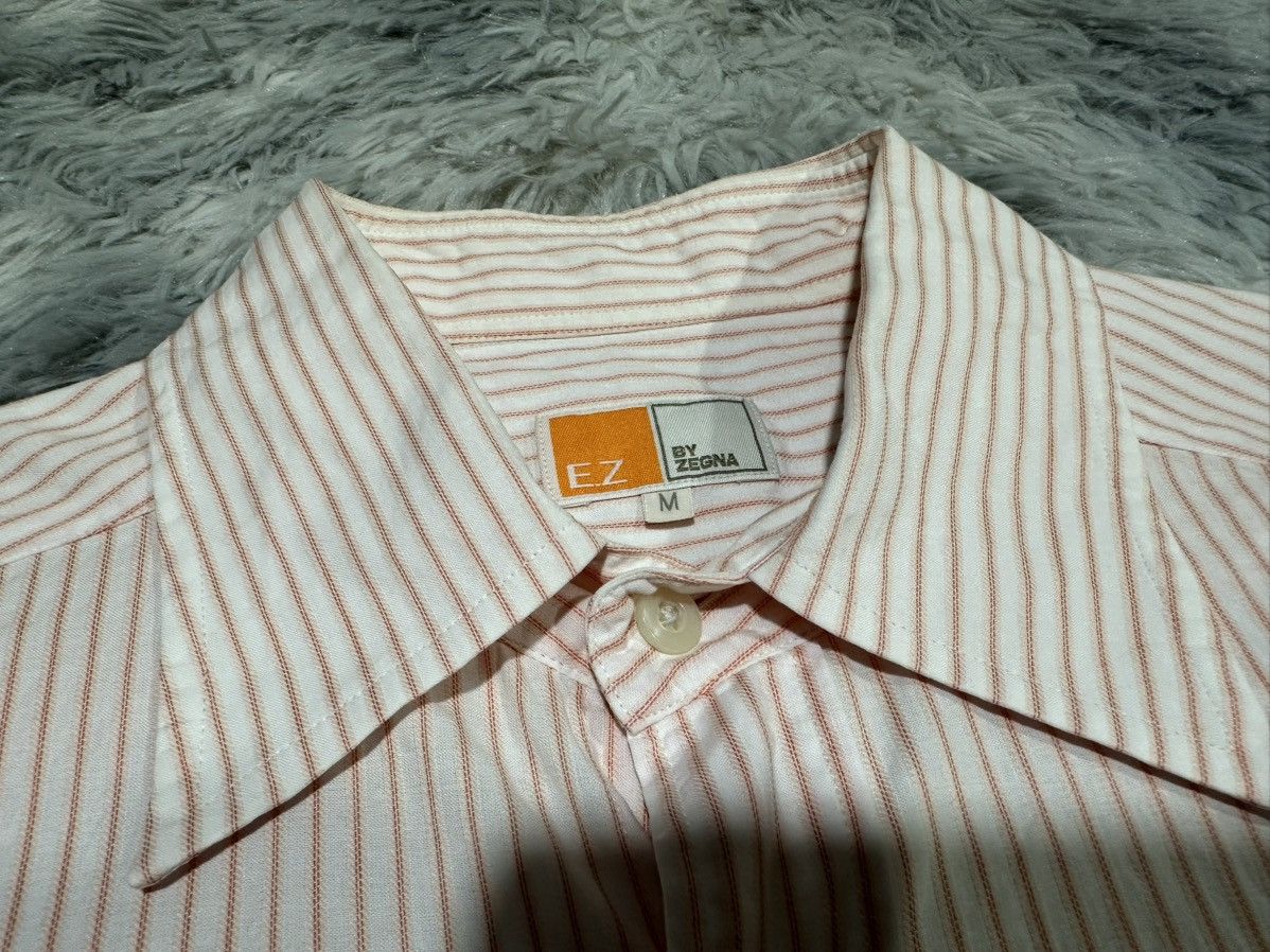 Z Zegna 🔥Vintage EZ By Zegna Striped Shirt Short Sleeve Size US M / EU 48-50 / 2 - 3 Thumbnail