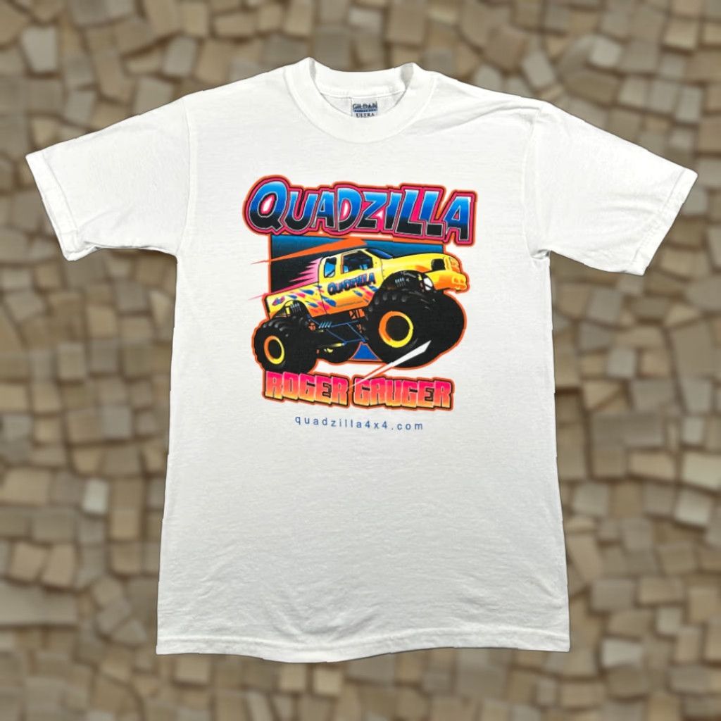 Gildan VINTAGE Monster Truck Shirt Adult SMALL White Quadzilla Roger Gruger 4x4 Y2K Nike Size US S / EU 44-46 / 1 - 1 Thumbnail
