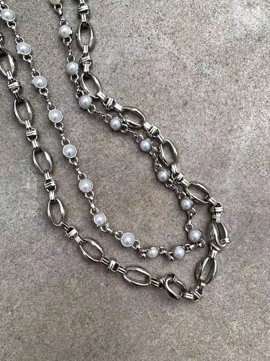 Designer Metal Pearl Double Layer Waist Chain Size ONE SIZE - 5 Thumbnail