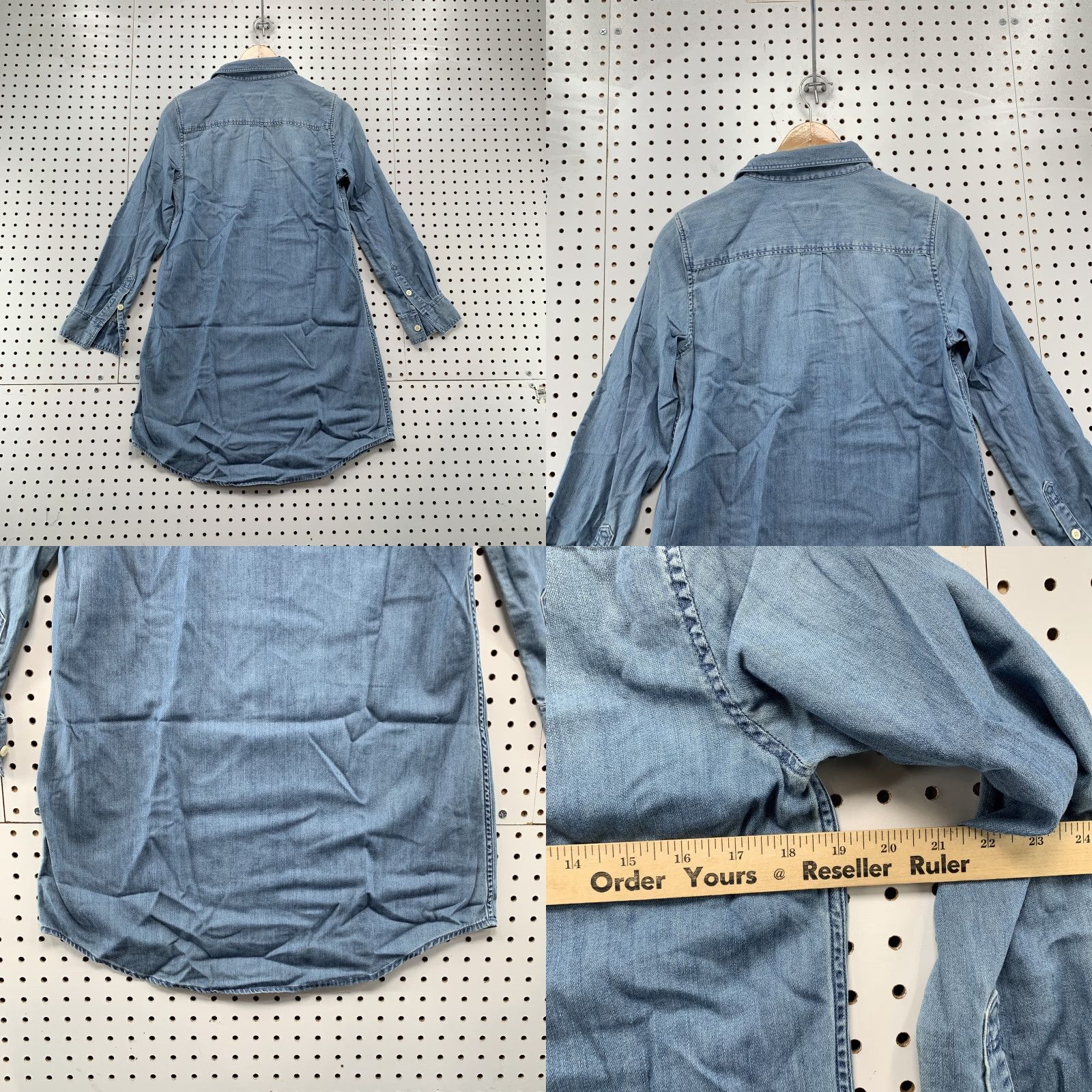 J.Crew JCREW Denim Shirt Dress Womens Small Blue Long Sleeve Button Up Collared Size S / US 4 / IT 40 - 8 Thumbnail
