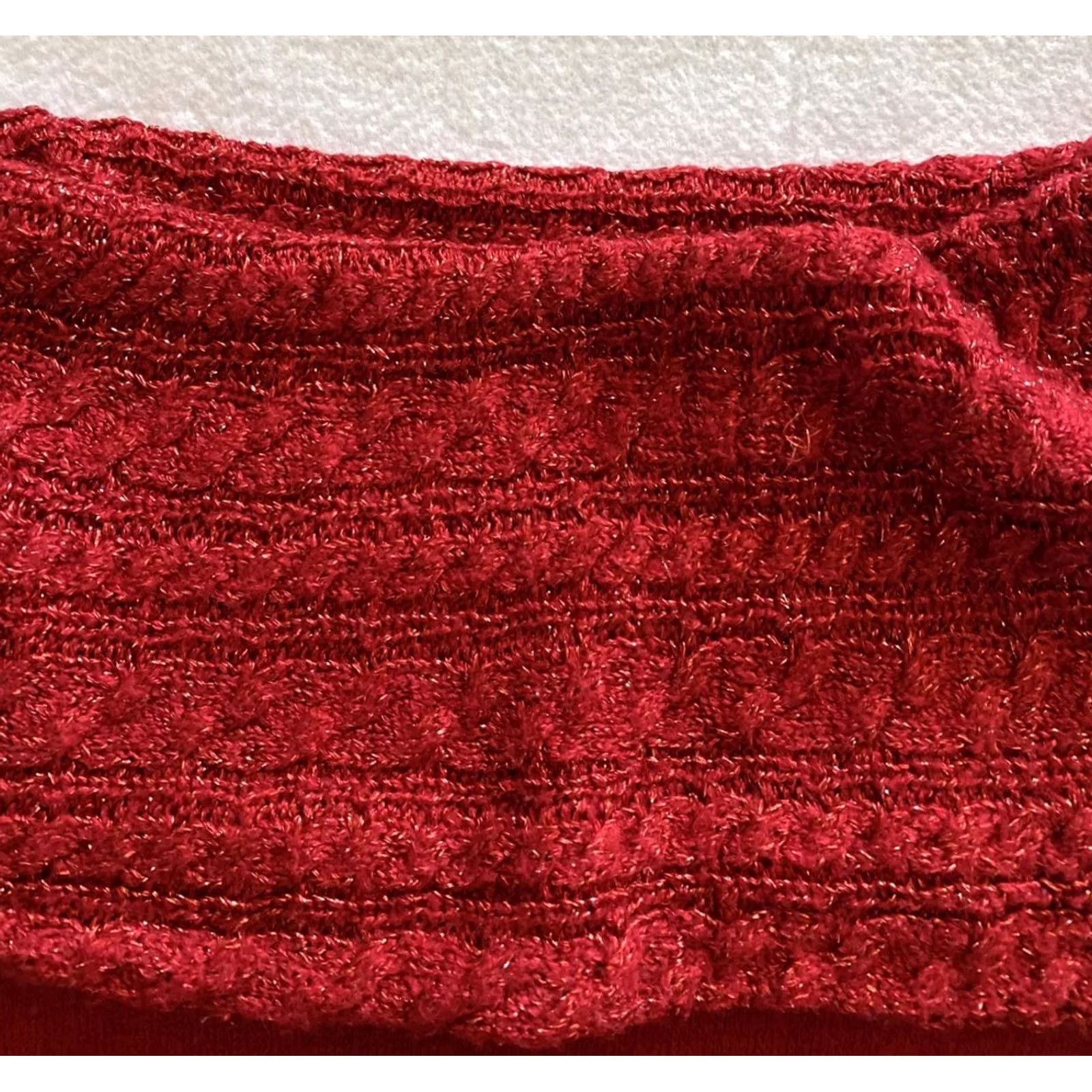 Vintage White Stag Sweater Womens XL Red Long Sleeve Collared Knit Pullover Casual Fall Winter Size XL / US 12-14 / IT 48-50 - 3 Thumbnail