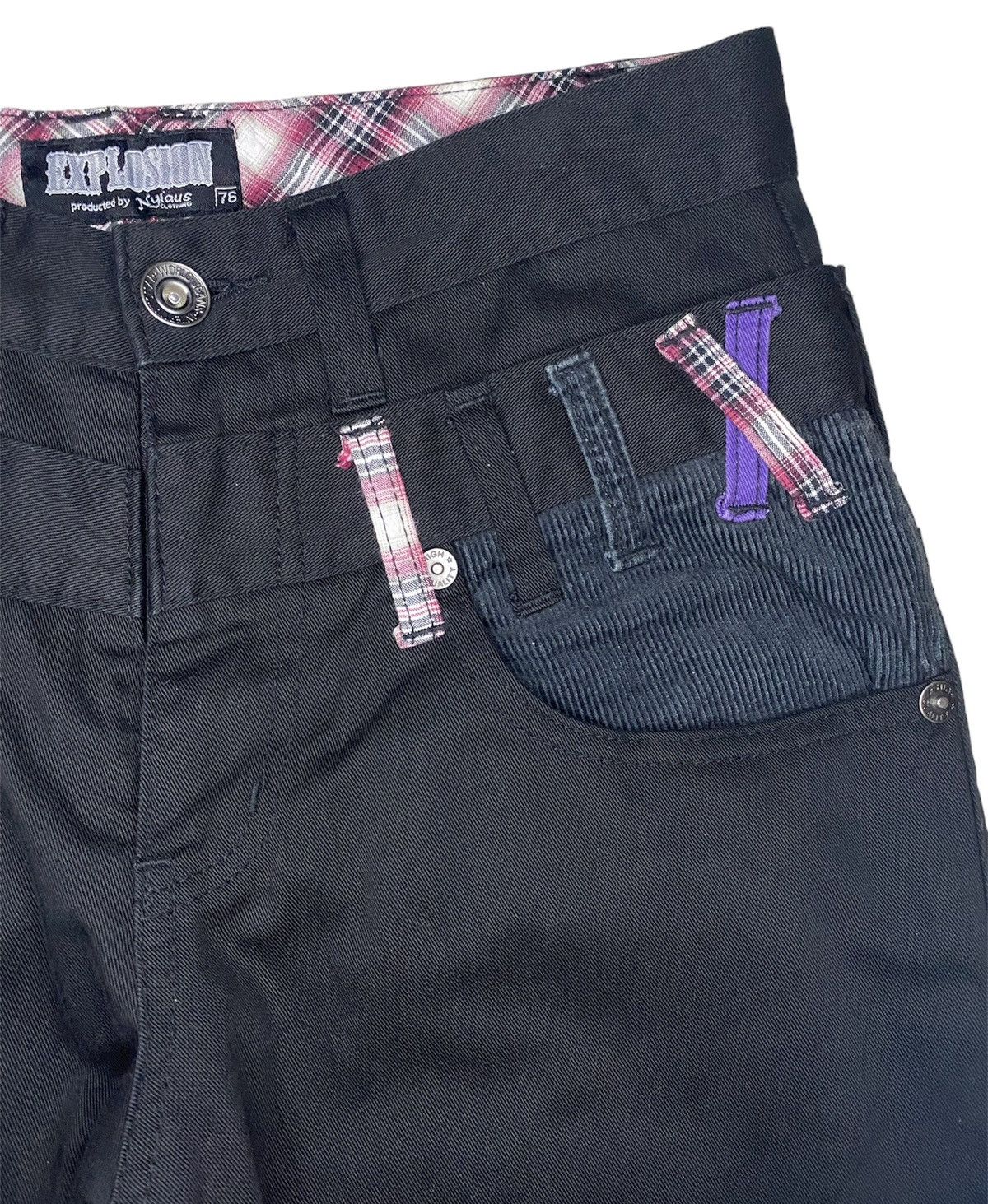 Hysteric Glamour Japanese Nylaus Explosion Double Waist Pant Super Black Size US 29 - 4 Thumbnail