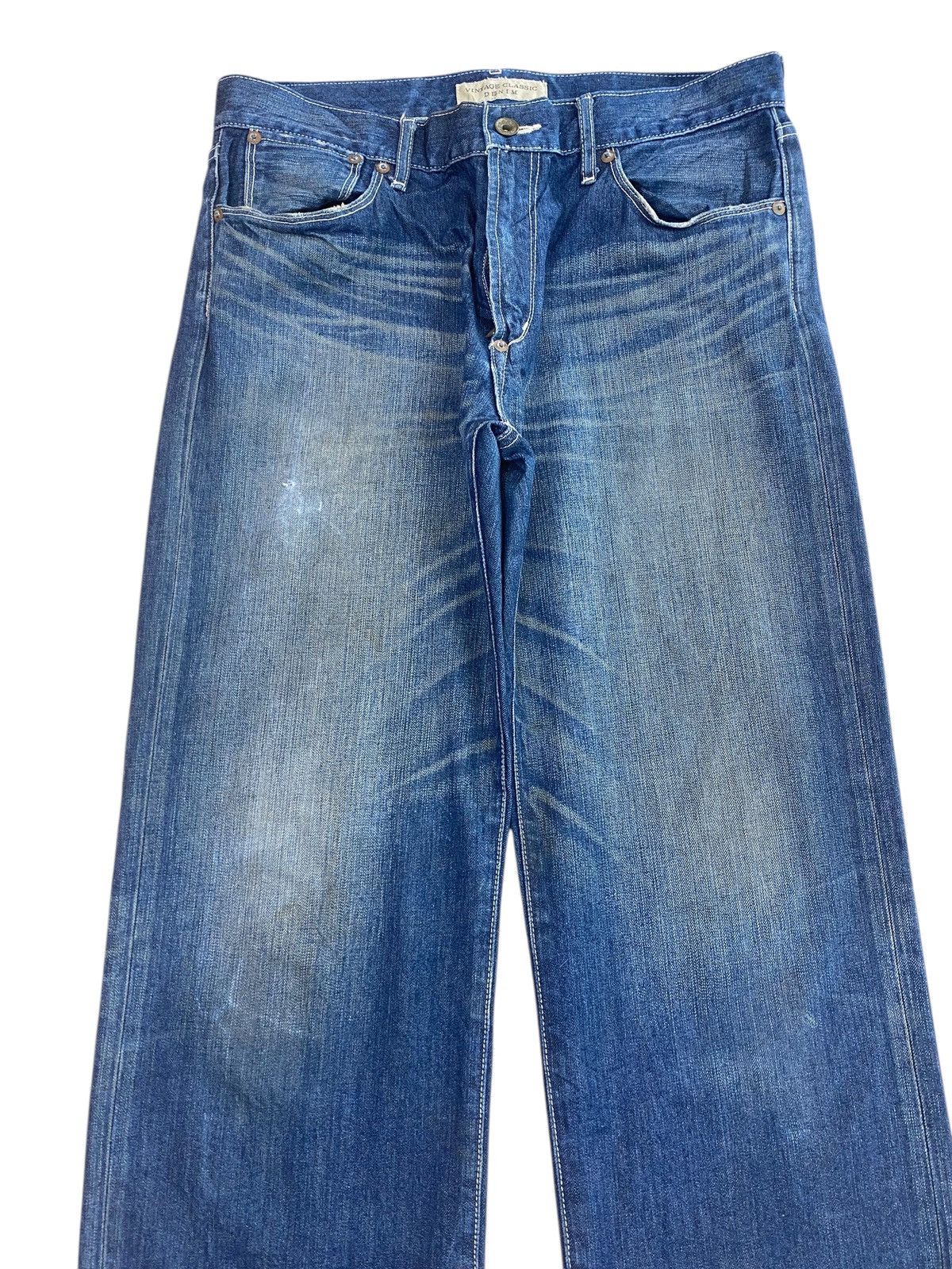 Uniqlo Uniqlo Vintage Whiskers Faded Wash Style Loose Jeans Size US 30 / EU 46 - 2 Thumbnail