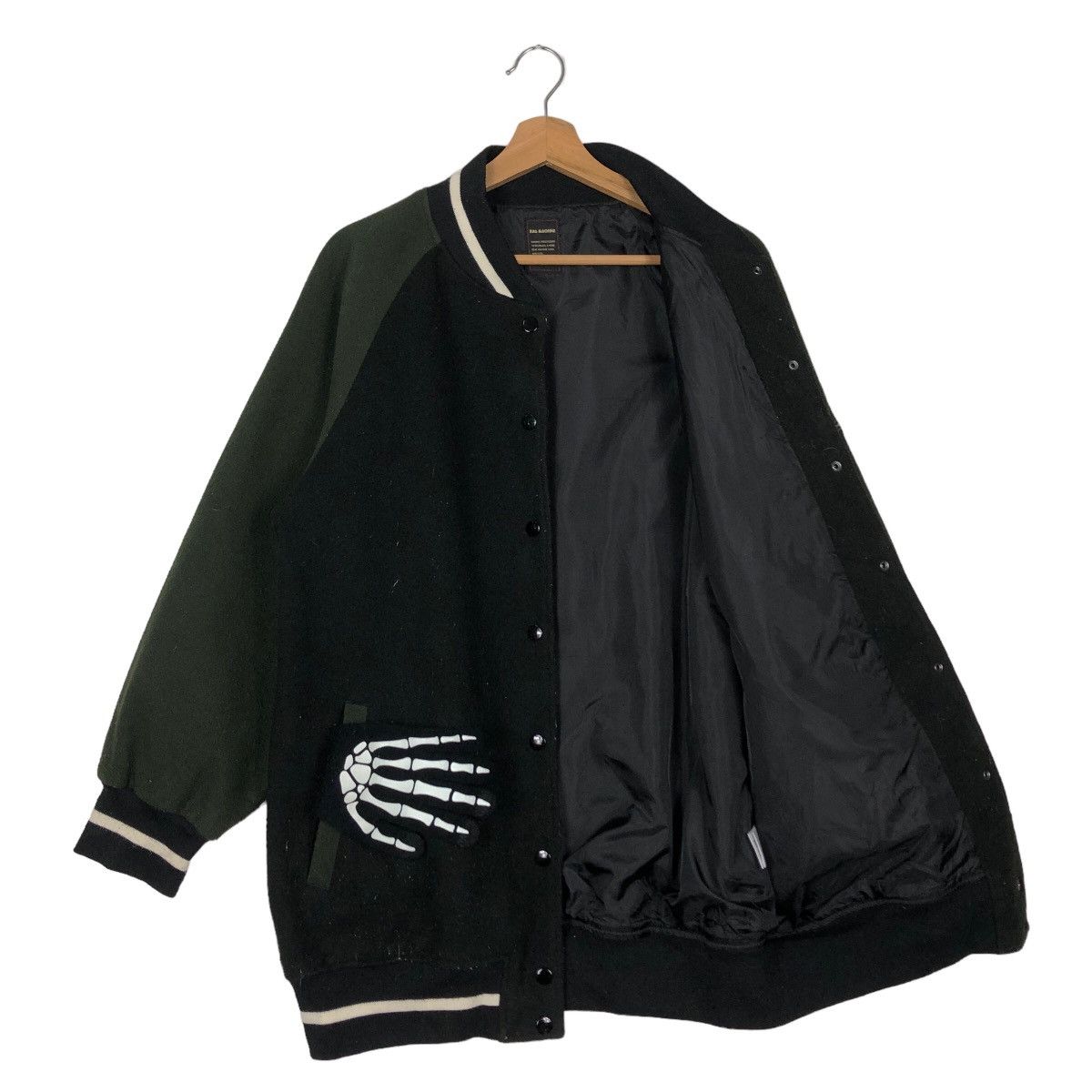 Japanese Brand 🔥90’s Vintage Varsity Jacket Rag Machine Big Logo Size US L / EU 52-54 / 3 - 9 Thumbnail