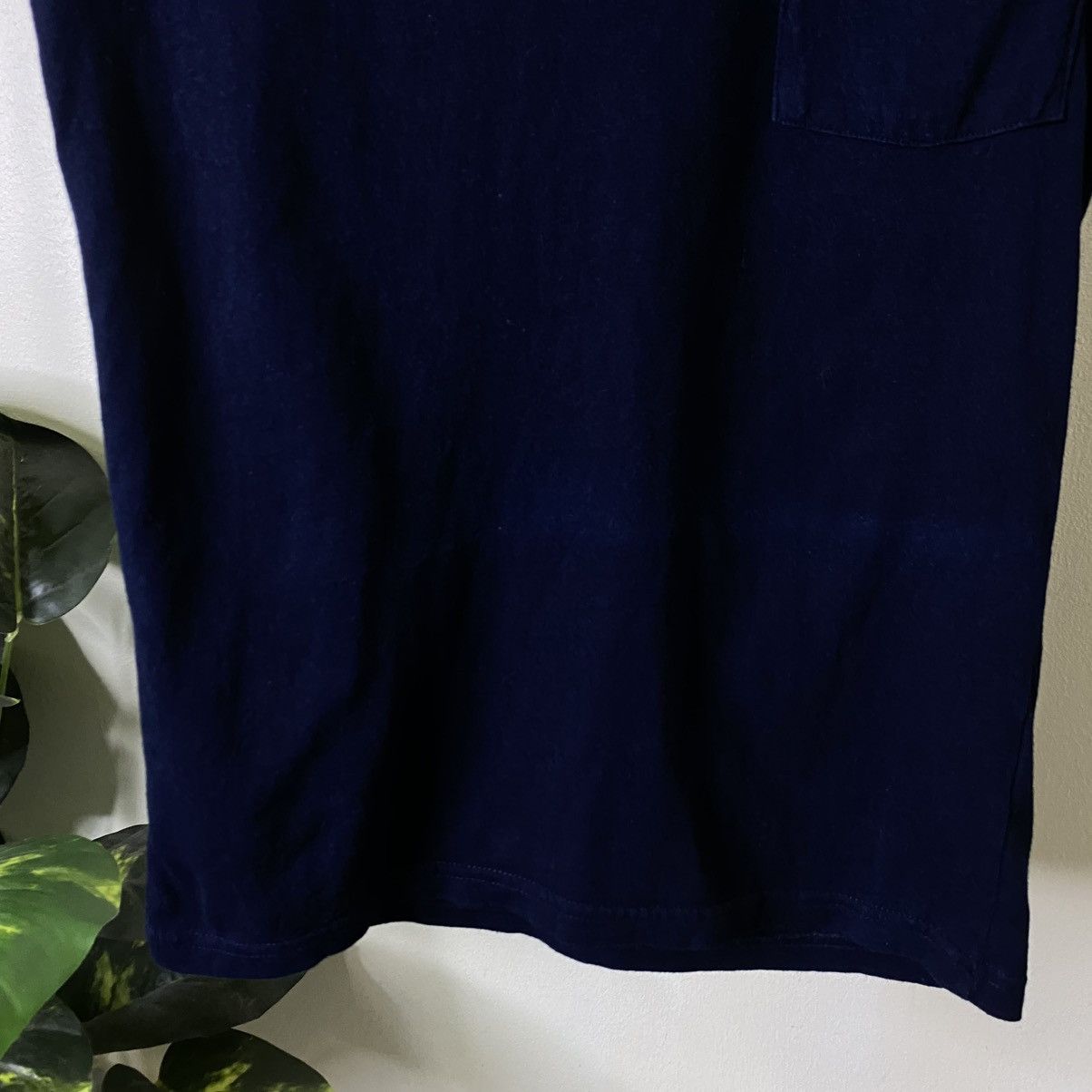 Blue Blue Japan × Fruit Of The Loom V Neck Navy Blank Collaboration T Shirt Size US S / EU 44-46 / 1 - 4 Thumbnail