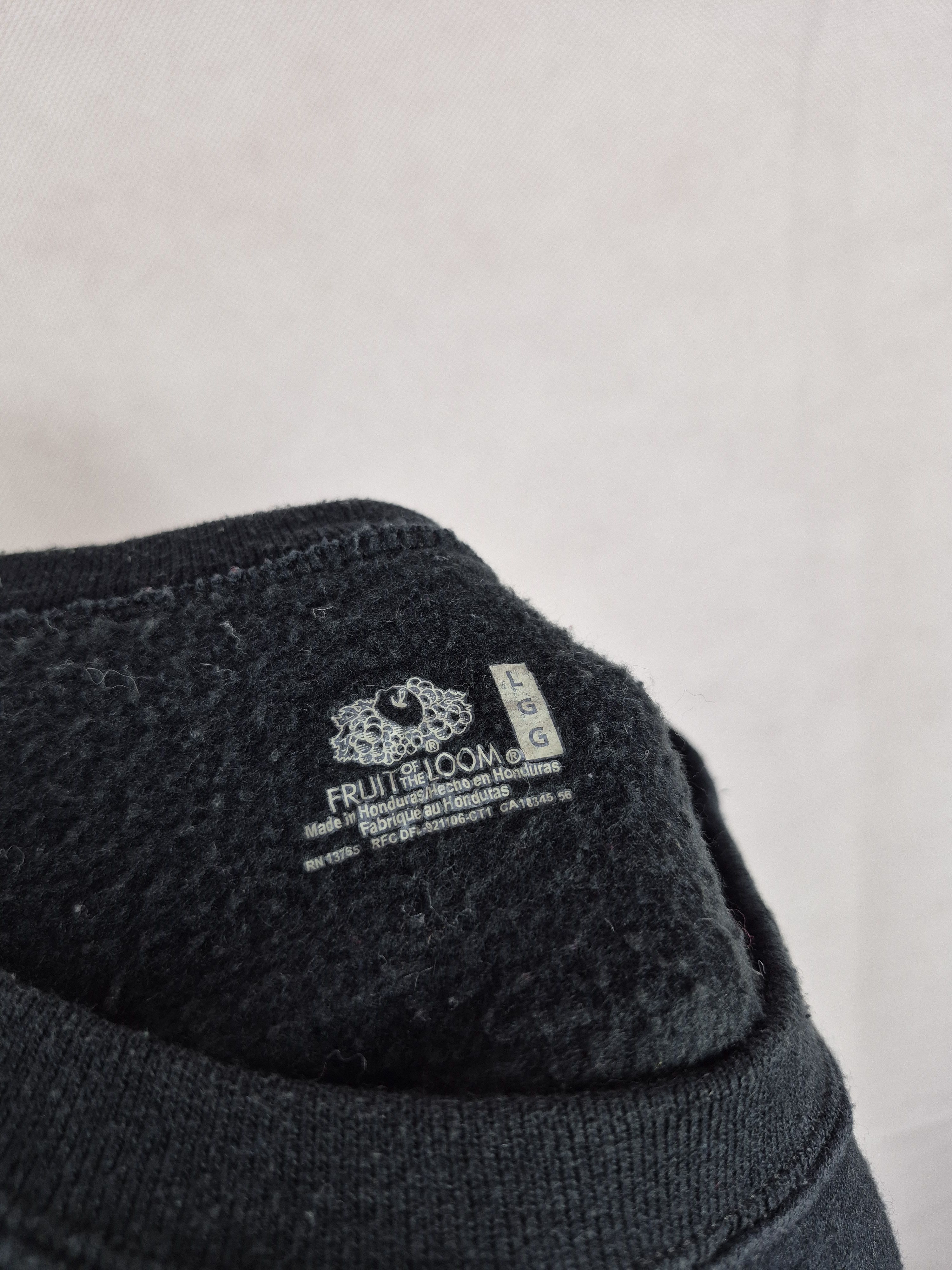 Fruit Of The Loom 🔥 Fruit of the Loom Plain Black Sweatshirt Pullover Size US L / EU 52-54 / 3 - 6 Thumbnail