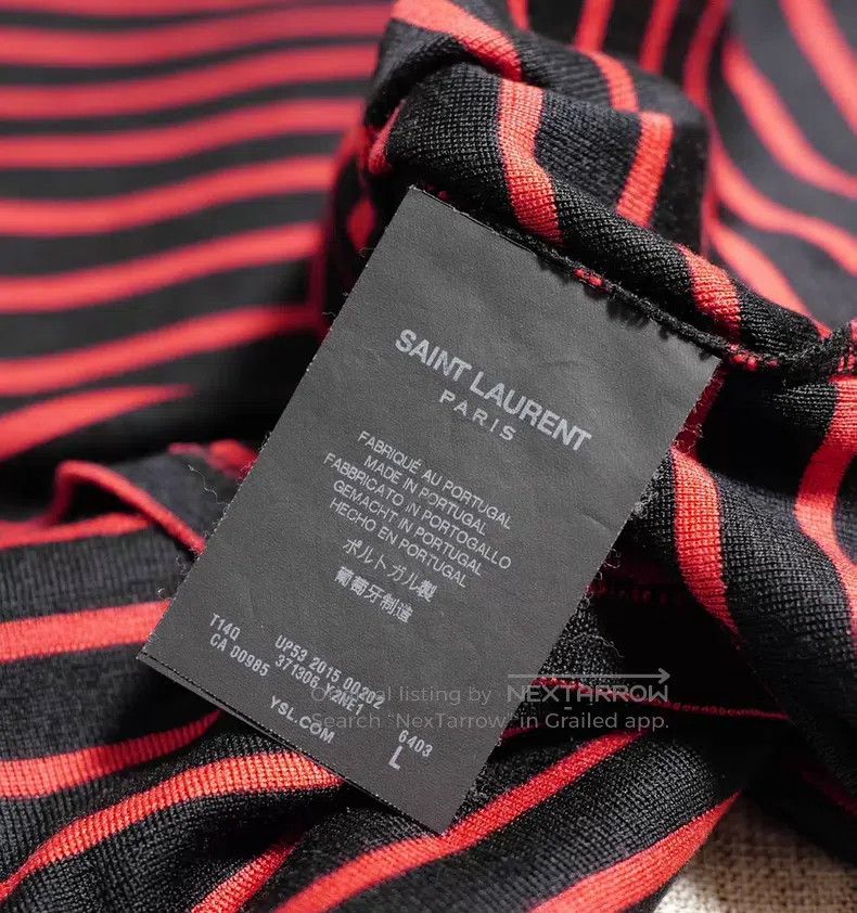 Saint Laurent Paris Saint Laurent Paris Pocket T-Shirt i Size US L / EU 52-54 / 3 - 4 Thumbnail