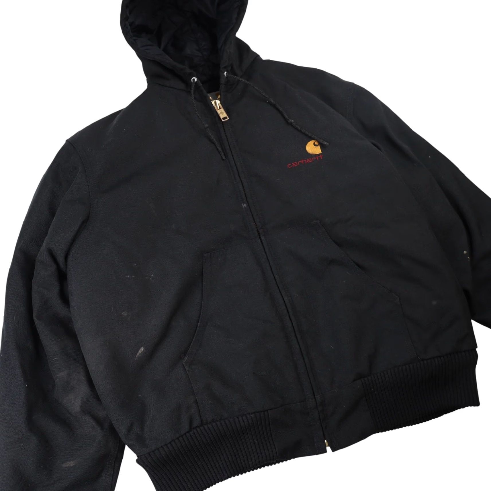 Carhartt VINTAGE Carhartt Mens Large Spellout Canvas Quilted Work Jacket Black Jacket Mens Large Black Carhartt Spellout Canvas Quilted Work Jacket Size US L / EU 52-54 / 3 - 3 Thumbnail