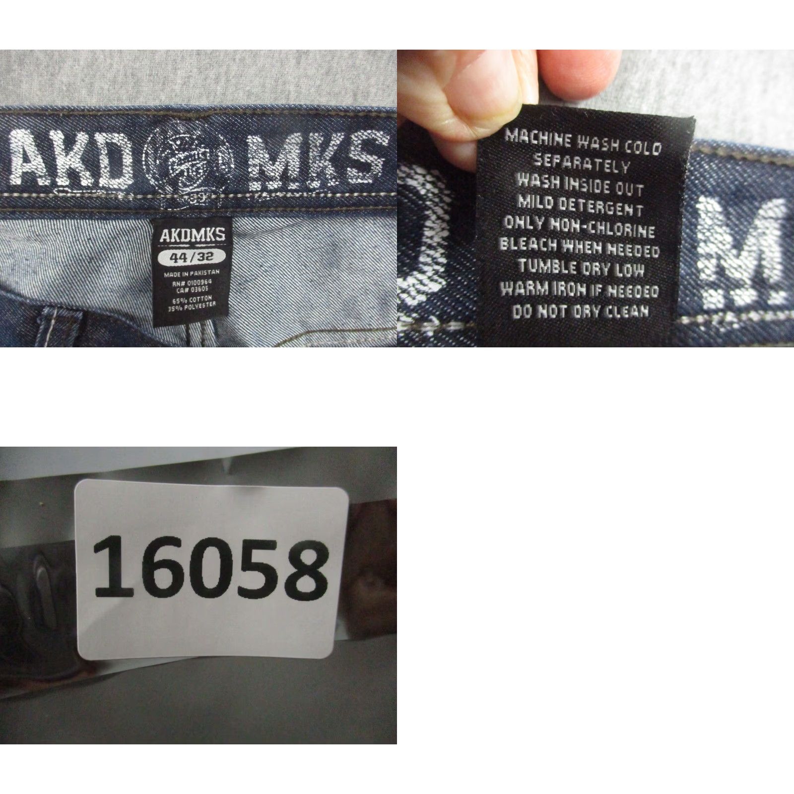 Akademiks VINTAGE Akademiks Jeans 44x32 Y2K Baggy Hip Hop Wide Leg Dark Wash Jeans Size US 44 / EU 60 - 9 Thumbnail