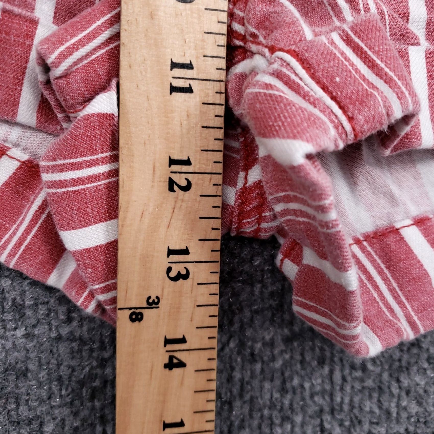 American Eagle Outfitters American Eagle Womens Shorts Size 2 Paper Bag Red White Striped High Rise Summer Size 26" / US 2 / IT 38 - 3 Thumbnail