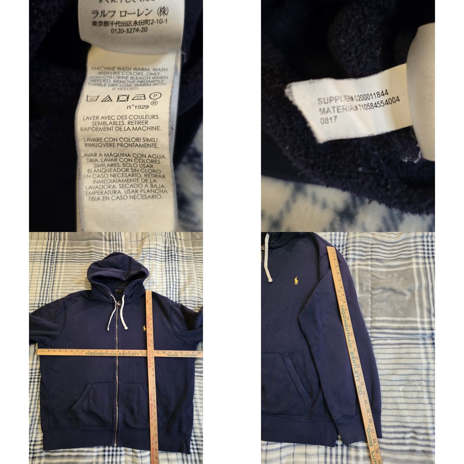 Polo Ralph Lauren VINTAGE Polo Ralph Lauren Hoodie Shirt Navy Blue 2XL Mens Full Zip Waffle Knit Lined Embroidered Logo Zip Pockets Heavyweight Casual Preppy Brands Size US XXL / EU 58 / 5 - 9 Thumbnail