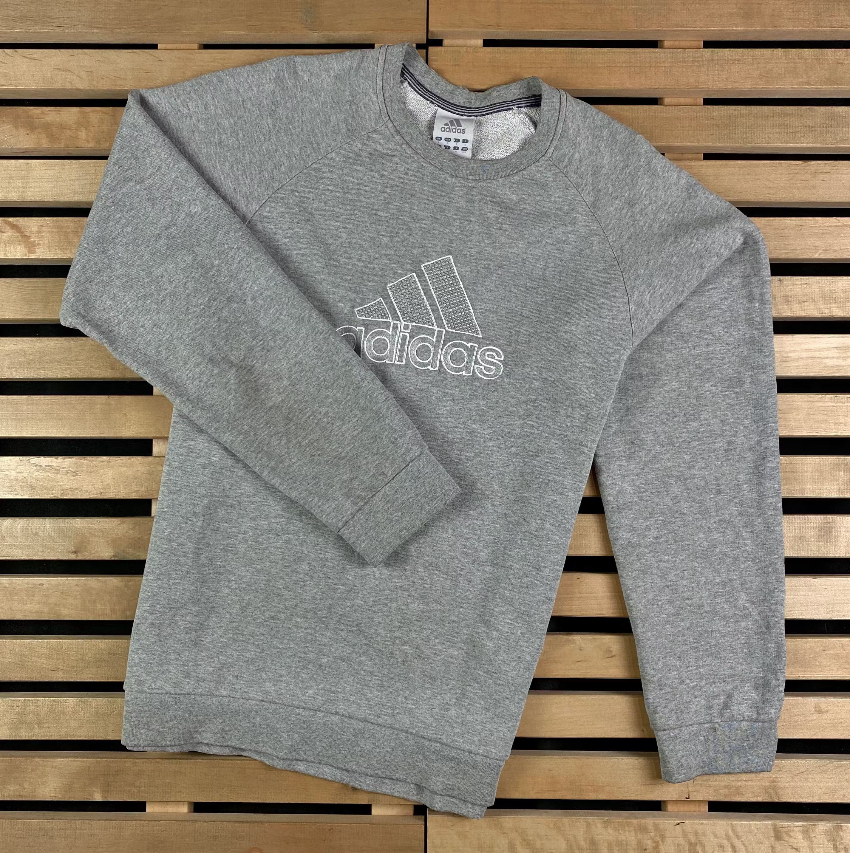 Adidas × Vintage Mens Sweatshirt Long Sleeve Adidas Big Logo Vintage Size S Size US S / EU 44-46 / 1 - 1 Thumbnail