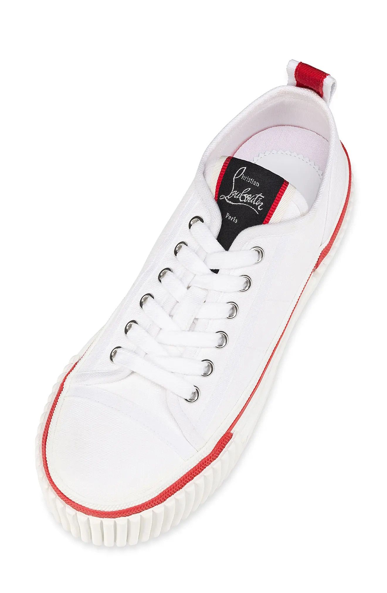 Christian Louboutin o1s1wg110125 Super Pedro Platform Sneaker in White Size US 7 / IT 37 - 3 Thumbnail