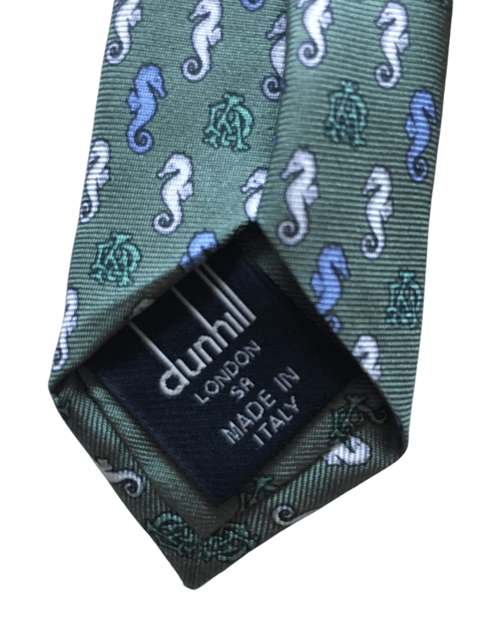 Alfred Dunhill Dunhill London Mulberry Silk Tie Seahorse Pattern Size ONE SIZE - 4 Thumbnail