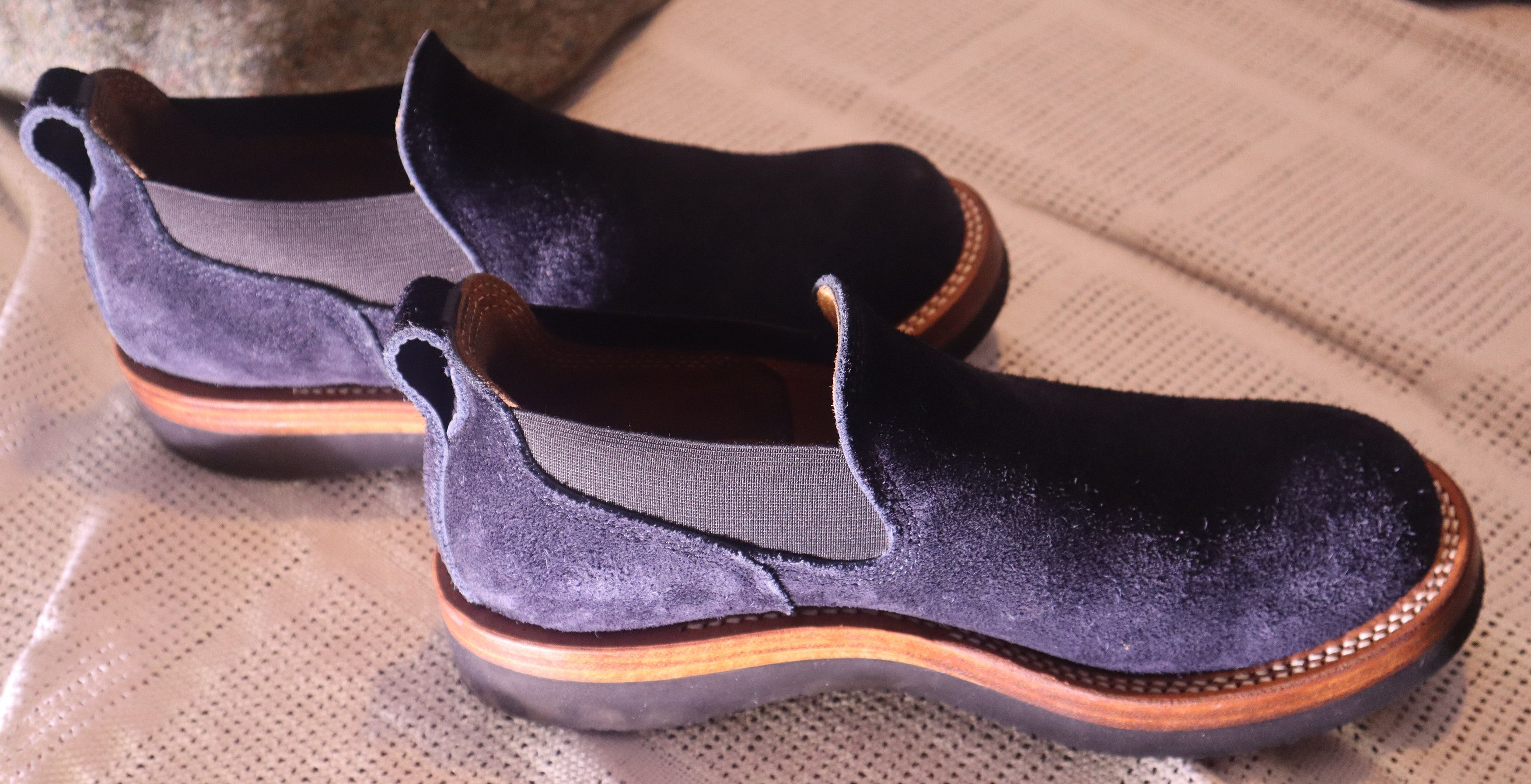 zerrows navy glove suede slip ons 9 EE wide Size US 9 / EU 42 - 10 Thumbnail