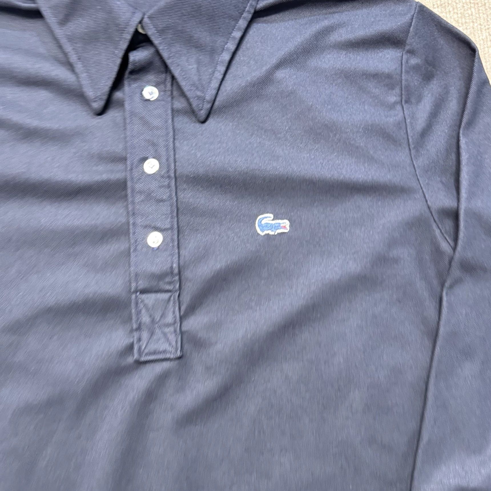 Izod VINTAGE Izod Of London Polo Shirt Mens L 70s Blue Long Sleeve Button Front Size US L / EU 52-54 / 3 - 3 Thumbnail