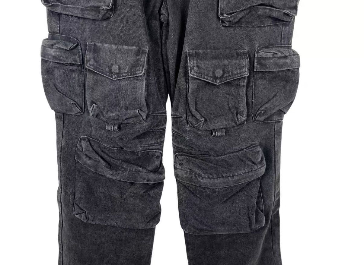 Jaded London Jaded London Pocket Denim Wide-Leg Cargo Pants J31 Size US 32 / EU 48 - 4 Thumbnail