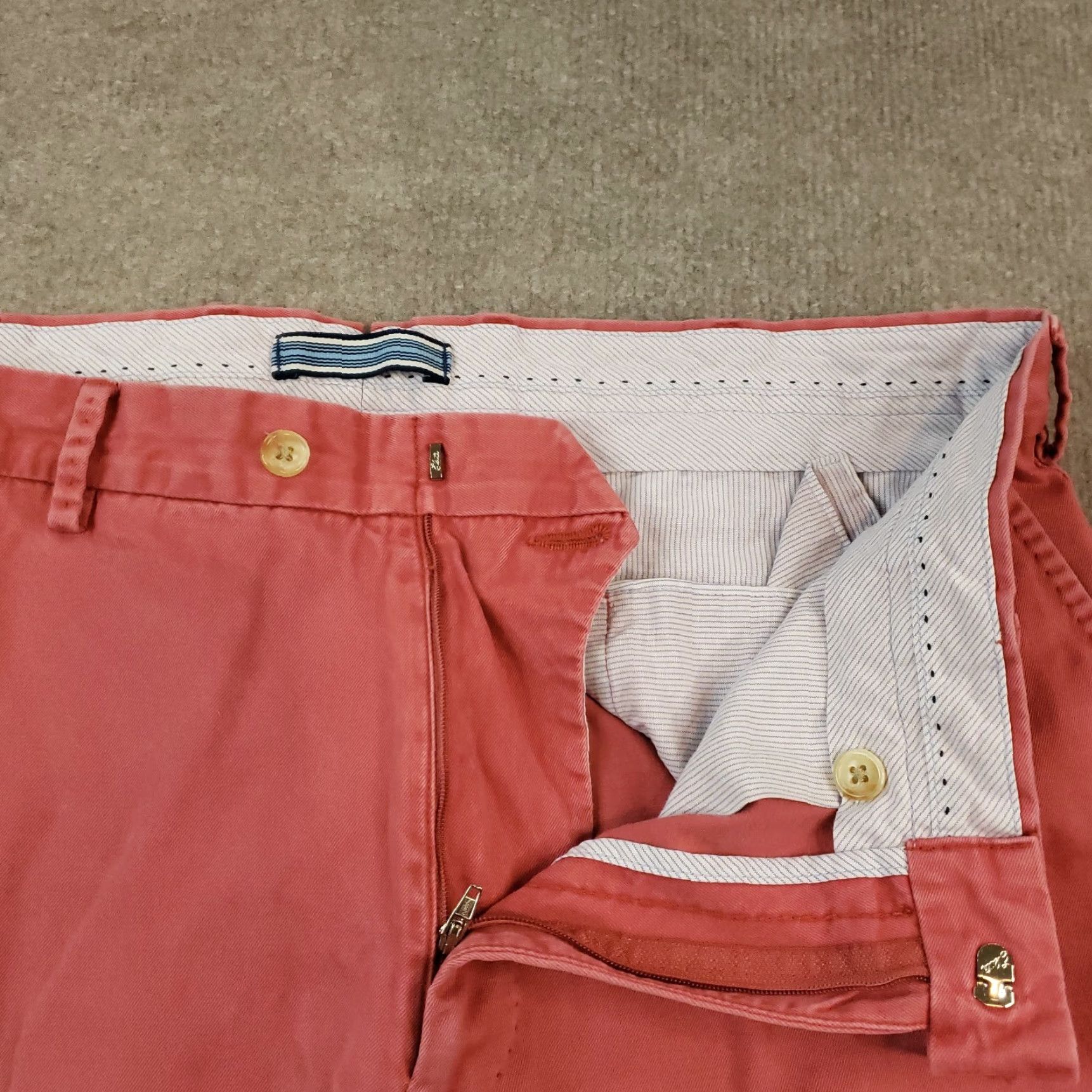 Peter Millar Peter Millar Pants Mens 34x28 Pink Chino Flat Front Straight Leg Golf Casual Mens Size US 34 / EU 50 - 6 Thumbnail