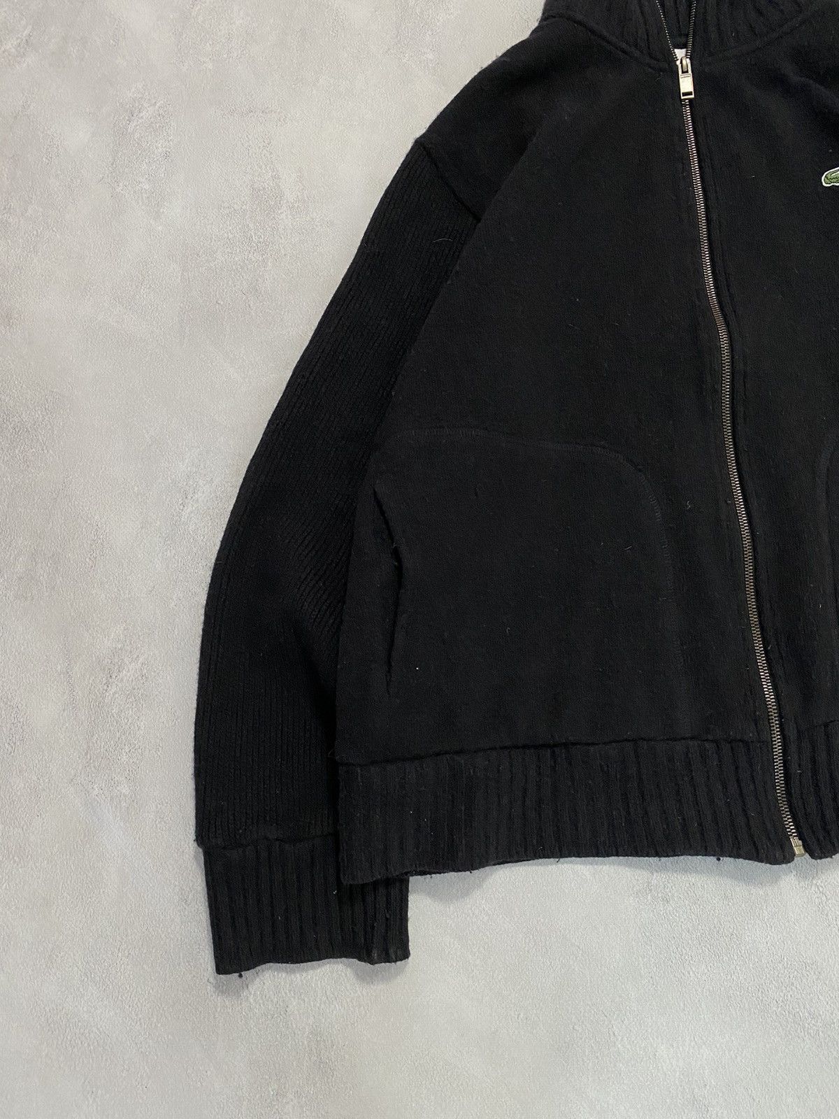 Lacoste 🥵 Vintage 90s Zip Up Sweater LACOSTE WOOL Mini Logo CASUAL Size US L / EU 52-54 / 3 - 3 Thumbnail