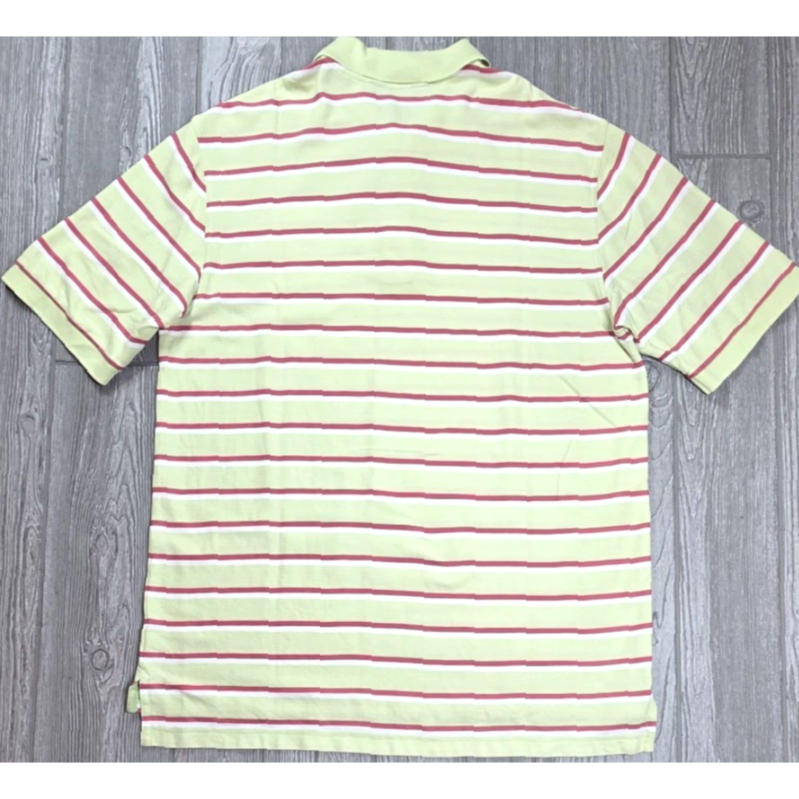 Brooks Brothers Brooks Brothers Polo Short Sleeve Green Pink Stripe L Performance Country Club Mens Polo Size US L / EU 52-54 / 3 - 5 Thumbnail
