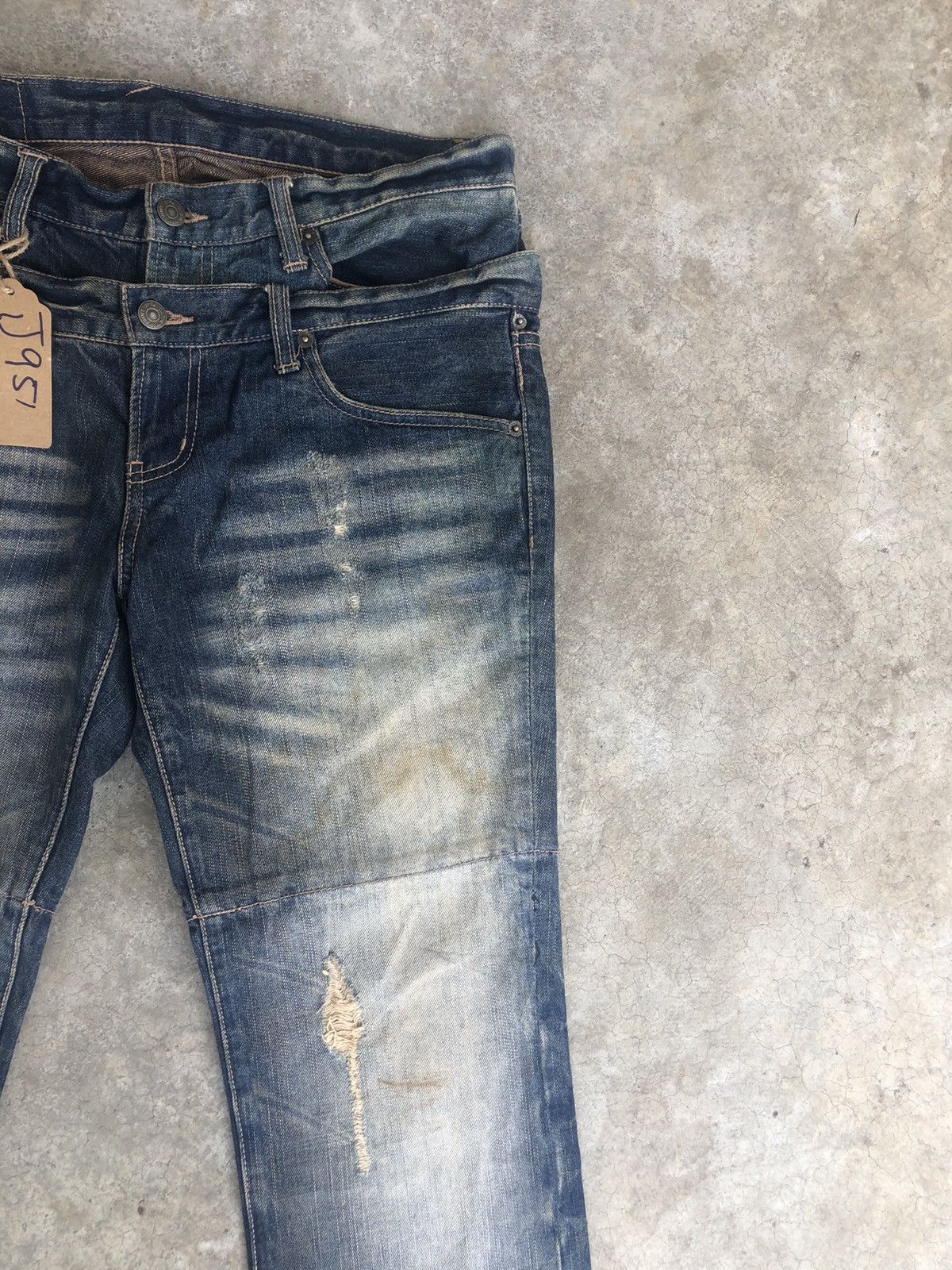 PPFM PPFM Double Waist Distressed Jeans Size US 32 / EU 48 - 5 Thumbnail
