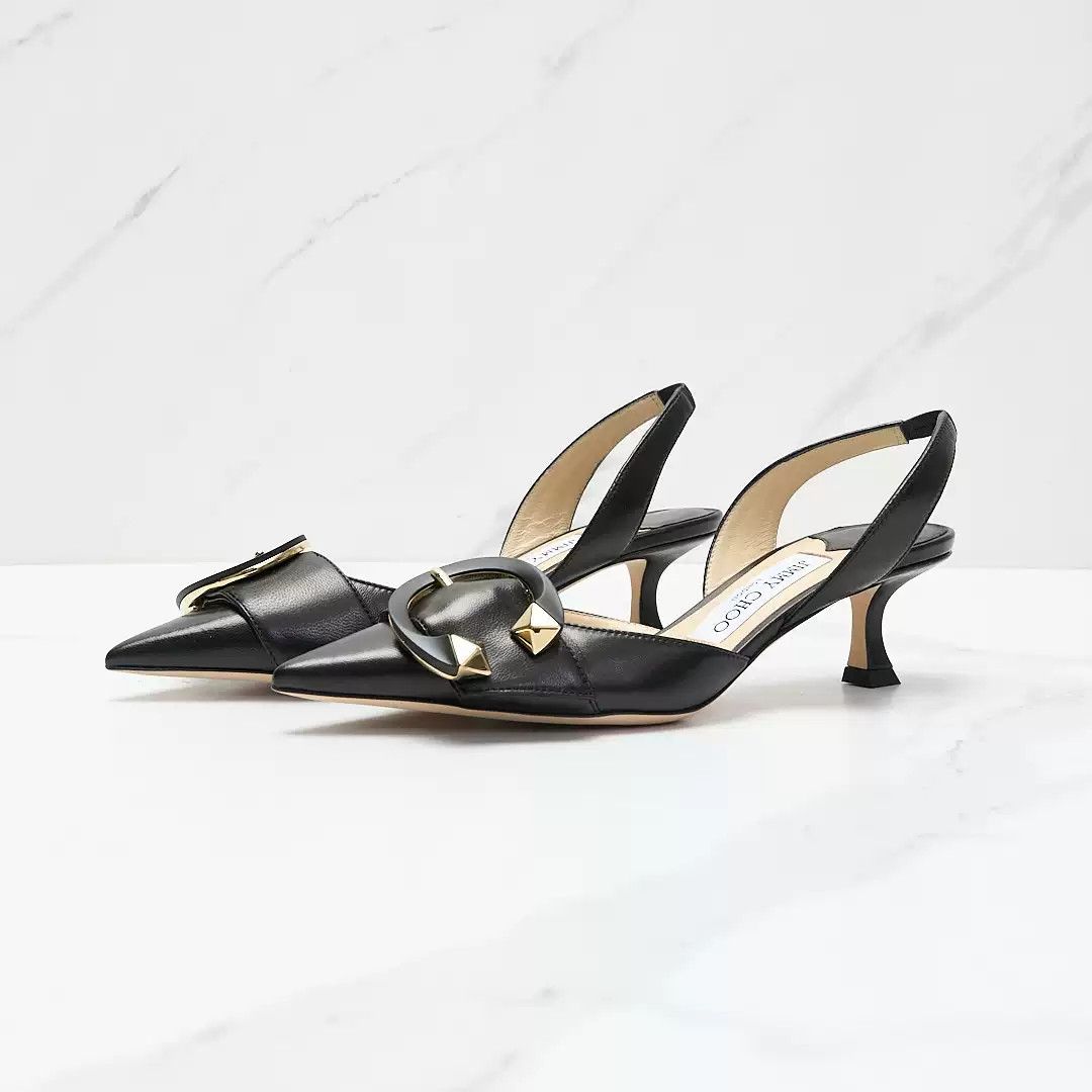 Jimmy Choo Jimmy Choo Moni 50 Pointed Toe Kitten Heel Size US 6 / IT 36 - 1 Thumbnail