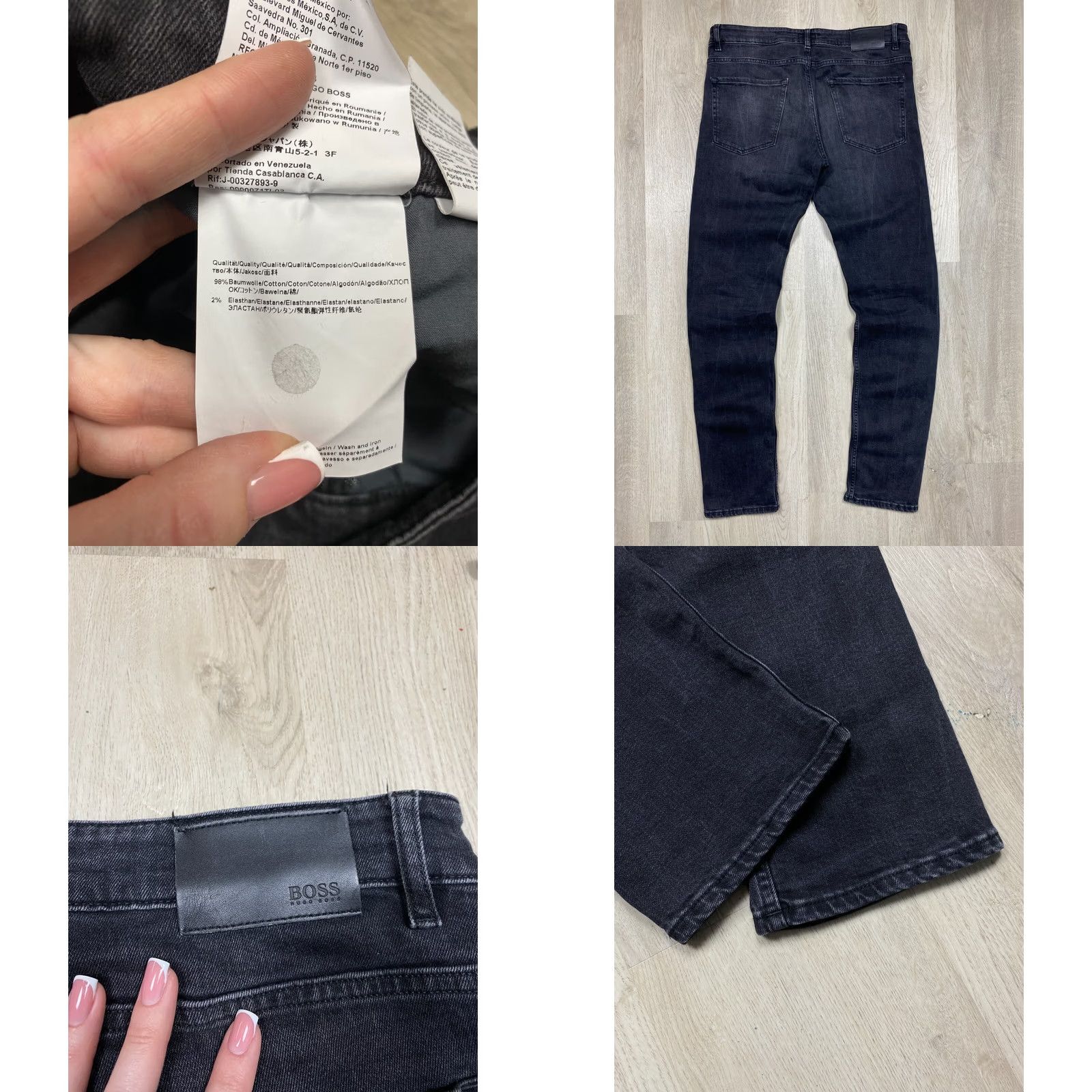 Hugo Boss HUGO BOSS Mens Grey Denim Jeans Size 34 Slim Straight 34 Inseam 34 In Color Grey/Gray Jeans Size US 34 / EU 50 - 8 Thumbnail