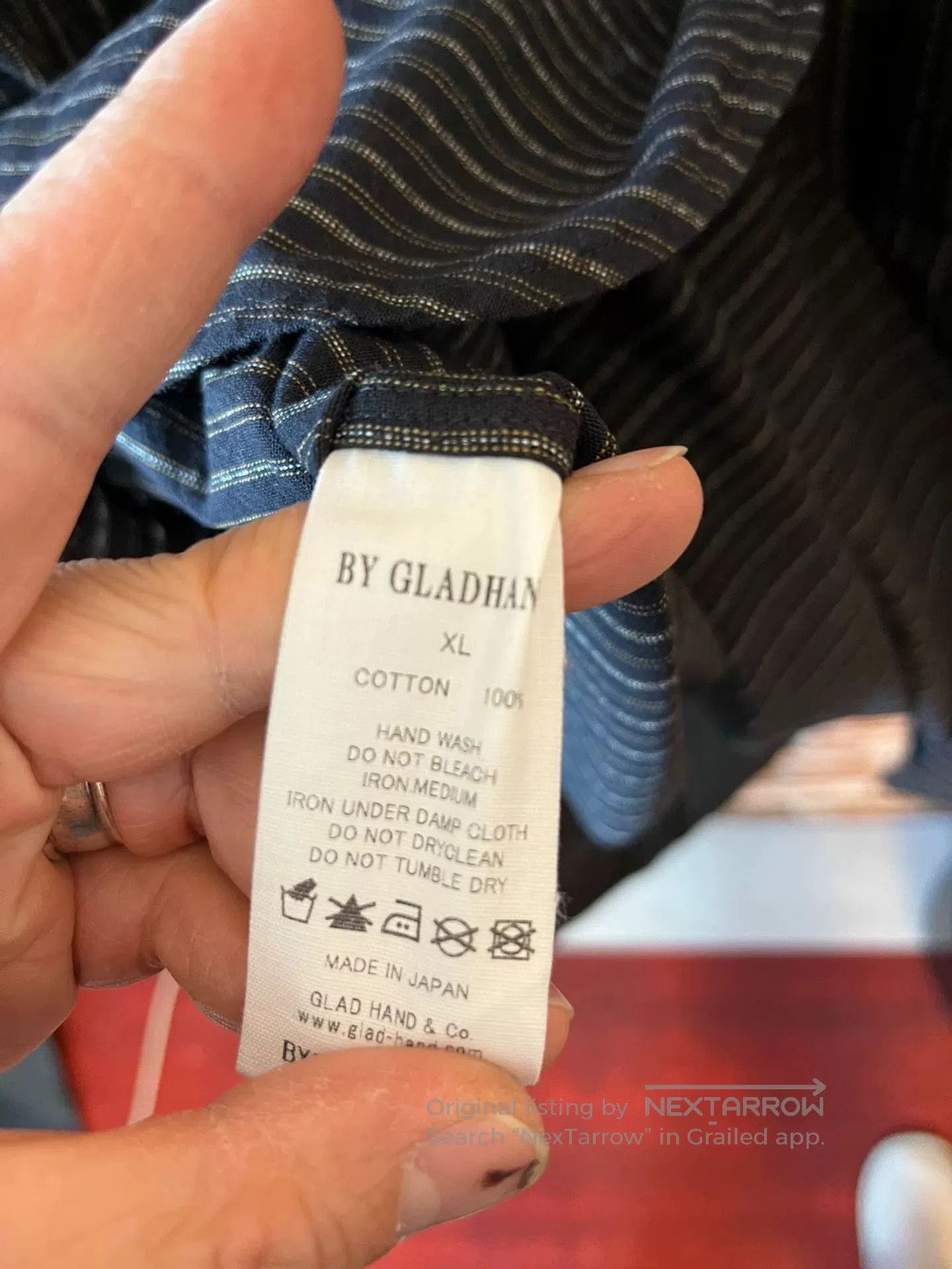 Glanshirt Gladhand Striped Shirt. Size US XL / EU 56 / 4 - 8 Thumbnail