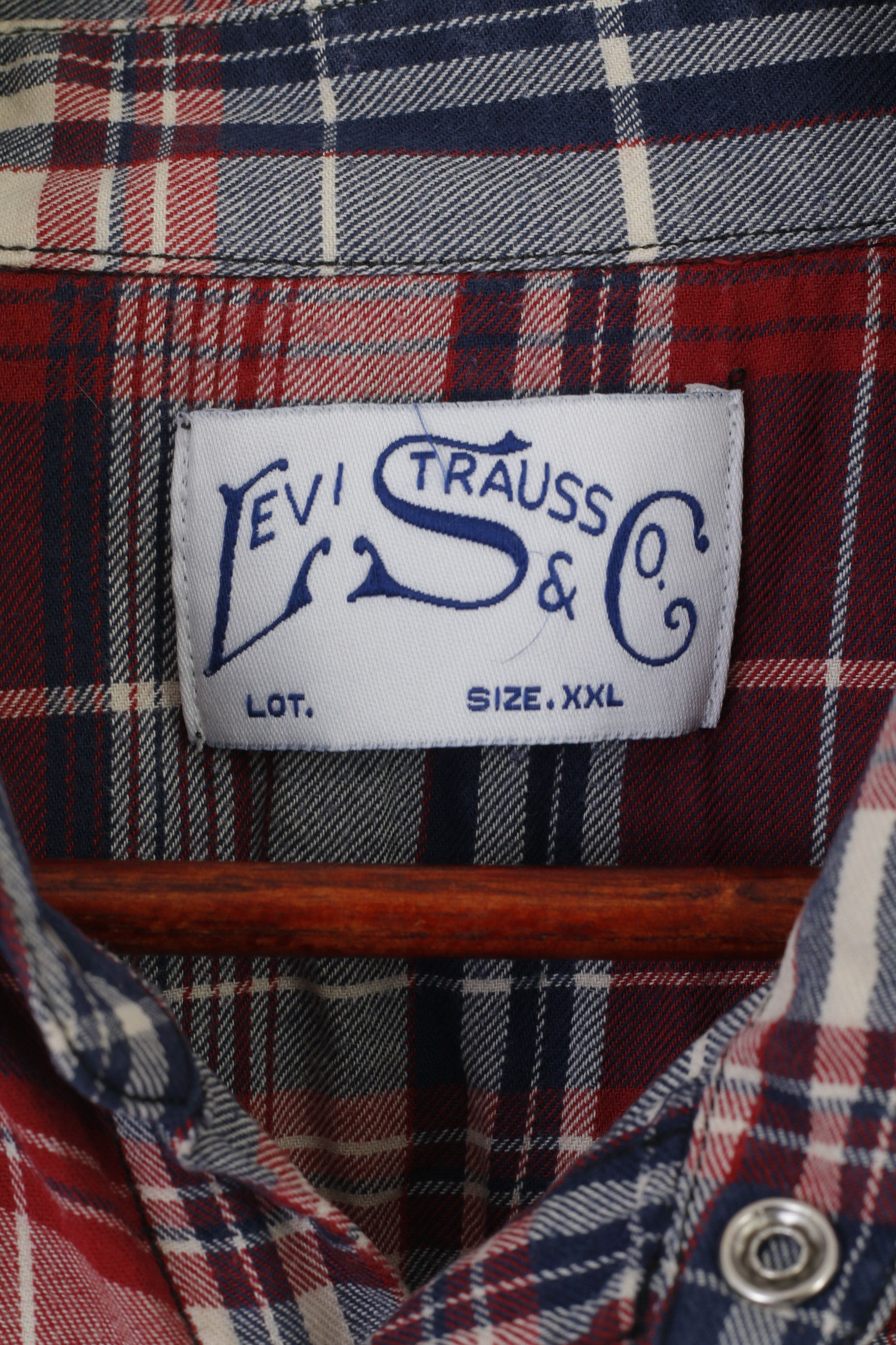 Levi's Levi's Men XXL Casual Shirt Maroon Check Cotton 9523 Size US XXL / EU 58 / 5 - 5 Thumbnail
