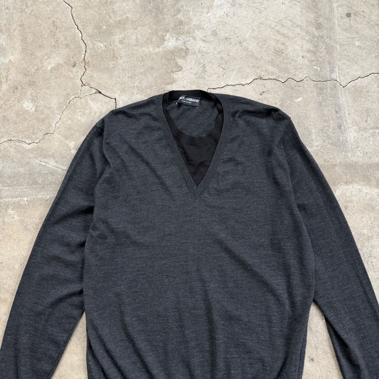 Dolce & Gabbana Dolce & Gabbana Grey Wool Sweater Old Money Size US L / EU 52-54 / 3 - 3 Thumbnail