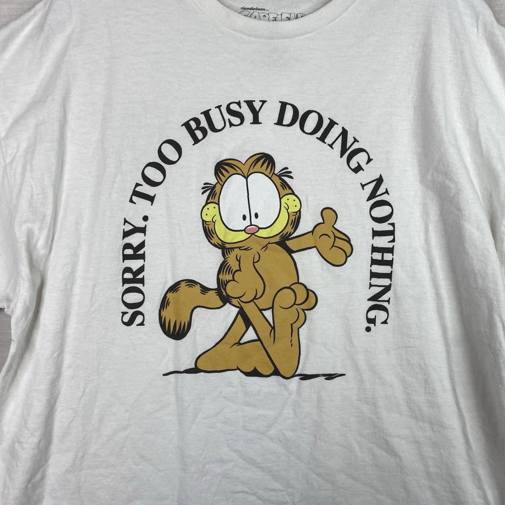 Nickelodeon Nickelodeon Garfield T-Shirt XXL White Cotton 2XL Short Sleeve Round Neck Cartoon 2022 Vintage? No (Use original). Size US XXL / EU 58 / 5 - 2 Thumbnail