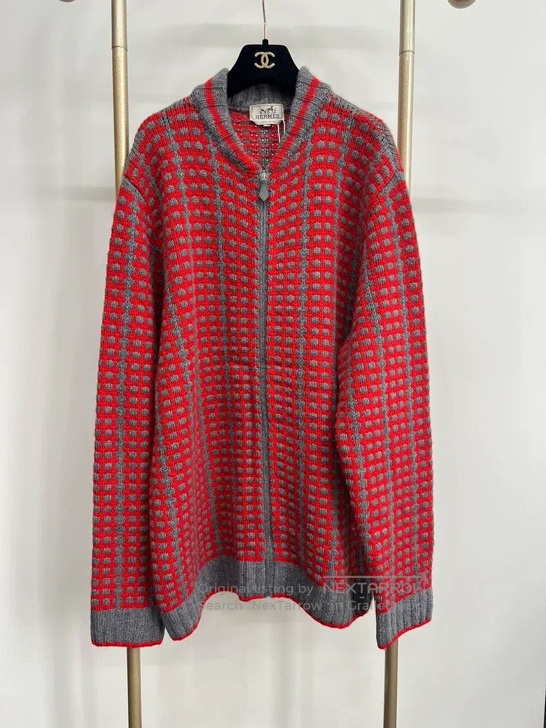 Hermes Hermes Cashmere knitted zipper jacket Size US XXL / EU 58 / 5 - 1 Thumbnail