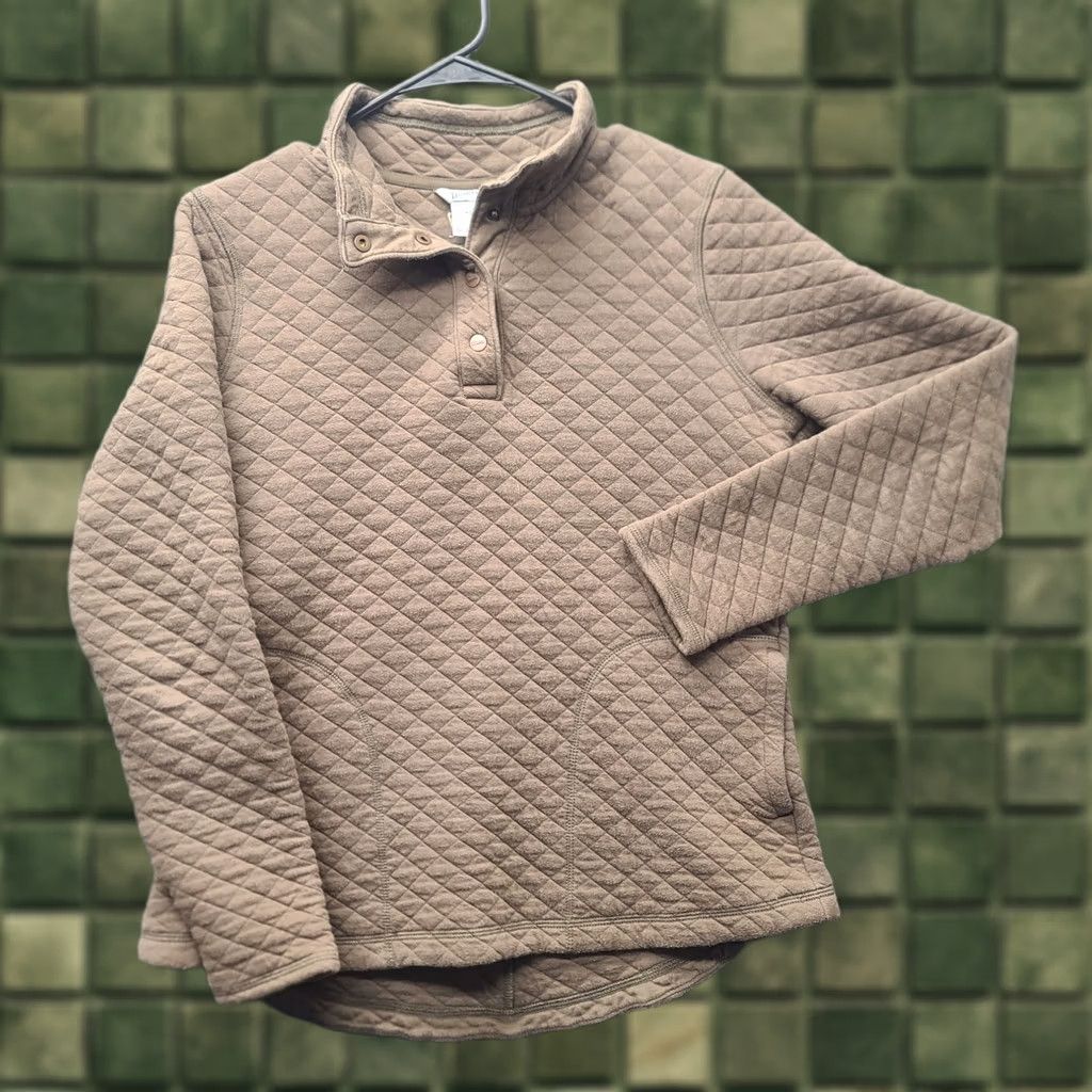 Vintage Duluth Trading Sweatshirt Womens XS Relaxed Knit Quilted Pullover Brown Mock Neck Long Sleeve Casual Size XS / US 0-2 / IT 36-38 - 1 Thumbnail