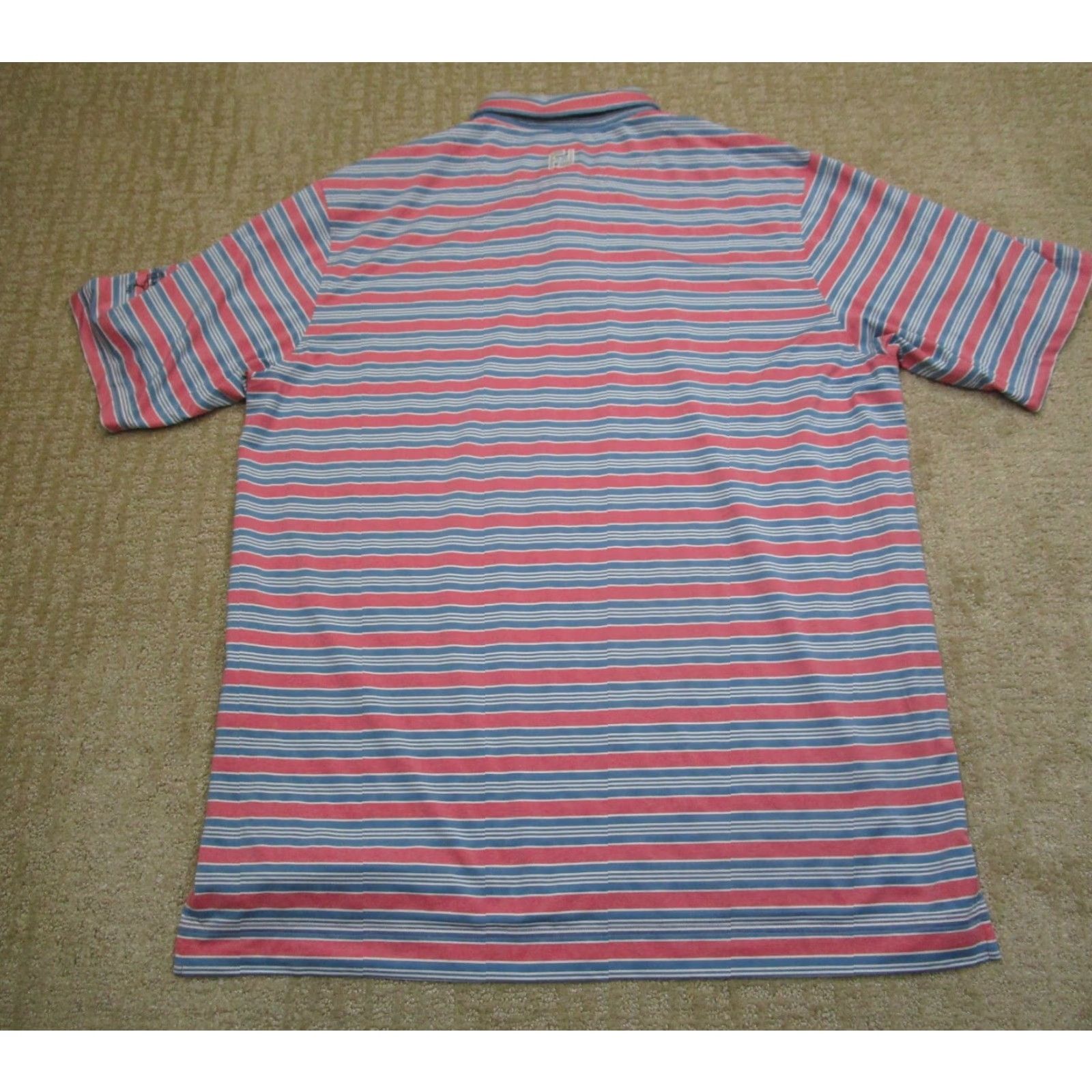 Footjoy FootJoy Polo Shirt Men XL Pink Striped Logo Golf Performance Regular Fit Short Sleeve Polo Size US XL / EU 56 / 4 - 4 Thumbnail