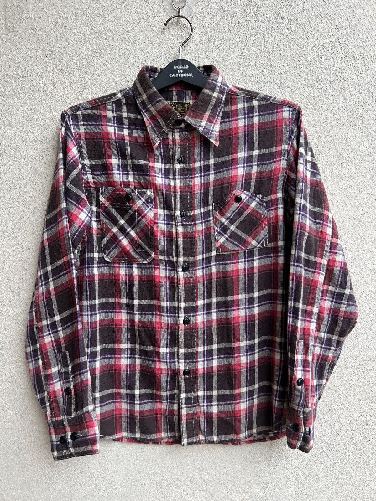 Cushman Cushman Japan Chin Strap Gusset Flannel Shirt Size US M / EU 48-50 / 2 - 6 Thumbnail
