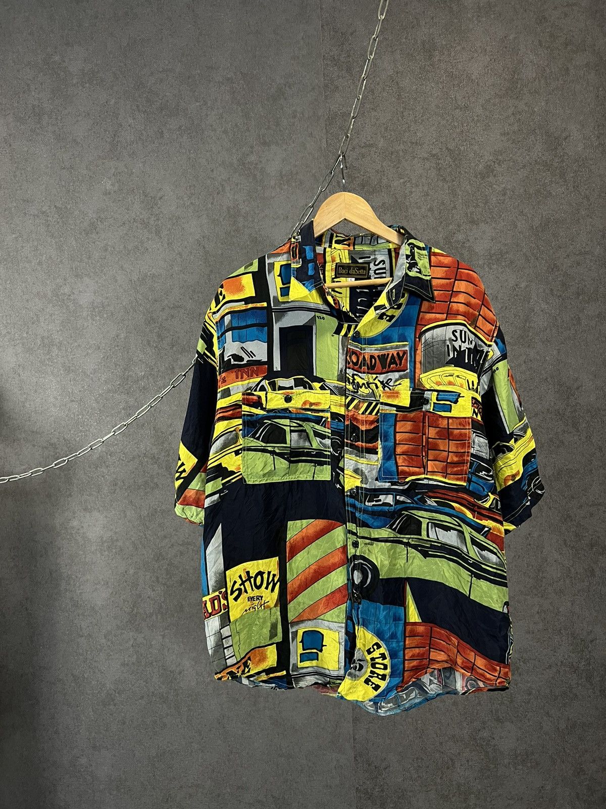 Vintage Crazy Hawaiian art vintage silk shirt Size US XL / EU 56 / 4 - 1 Thumbnail