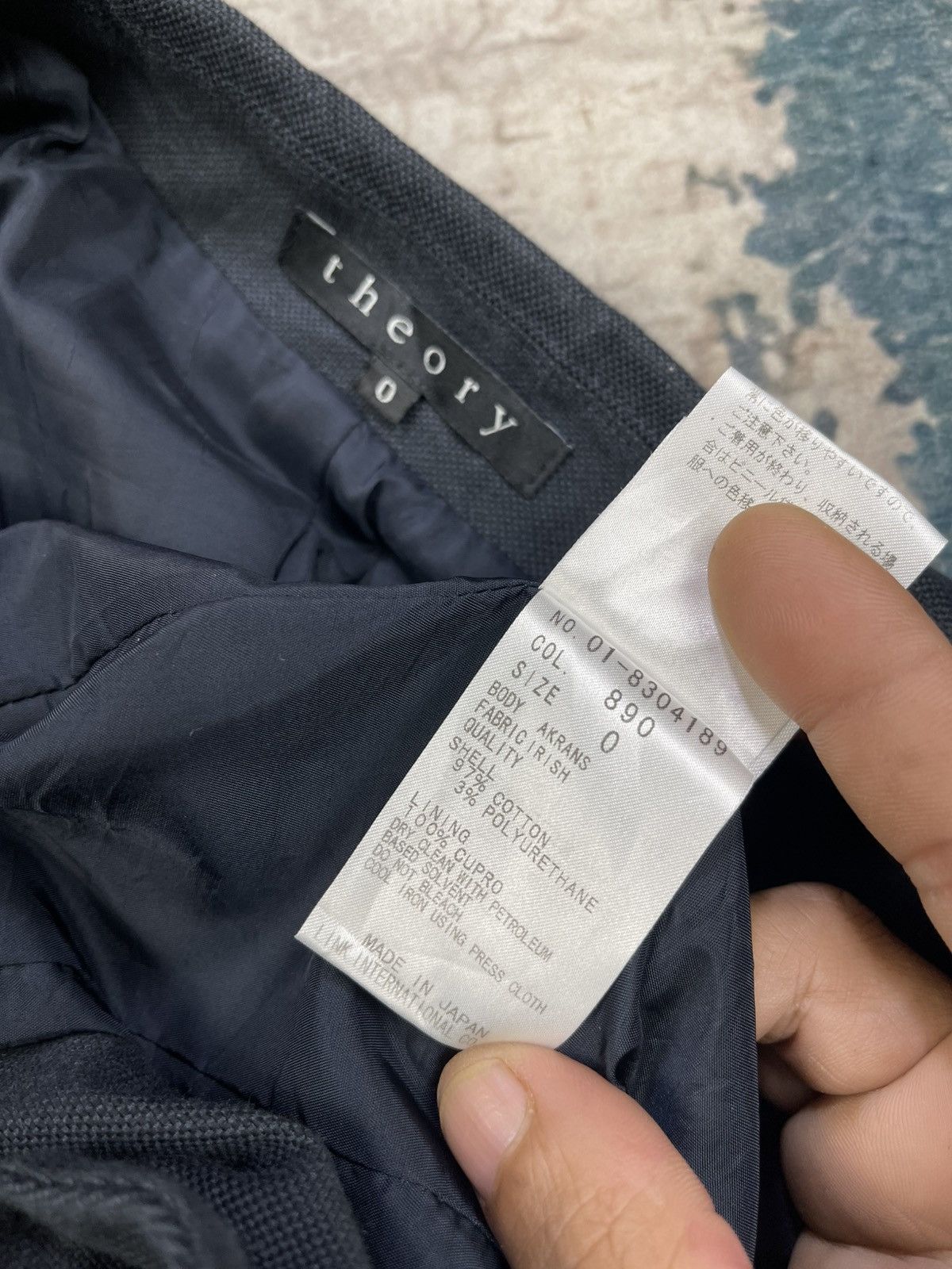 Theory Theory Akrans Irish Deep Blue Seer Shrunken Blazer Size XS / US 0-2 / IT 36-38 - 11 Thumbnail