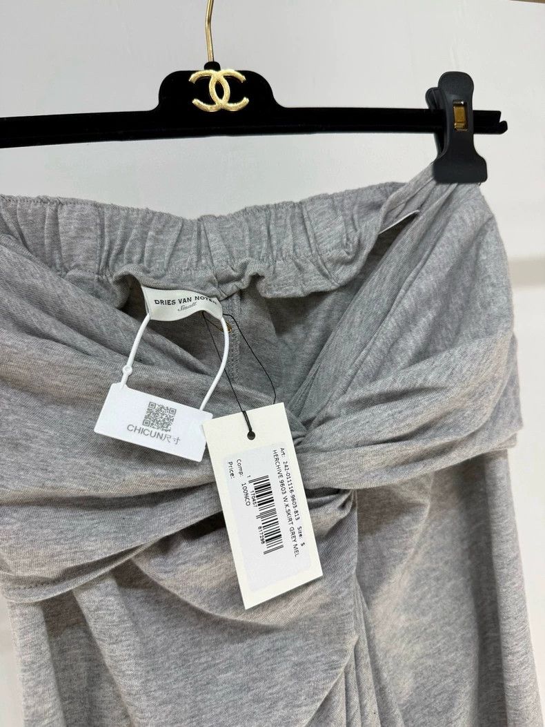 Dries Van Noten DRIES VAN NOTEN size:S Grey pleated skirt Size 22" - 2 Thumbnail