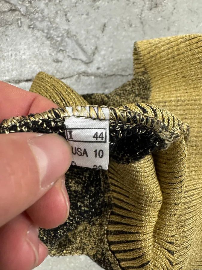 Designer × Just Cavalli × Vintage 2000s Cavalli Golden Panther Sleeveless High Neck Sweater Size XXS / US 00 / IT 34 - 8 Thumbnail