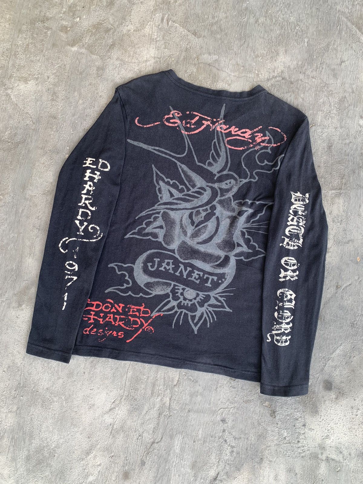 Ed Hardy Ed Hardy Janet Croos Long Sleeve Size S / US 4 / IT 40 - 6 Thumbnail
