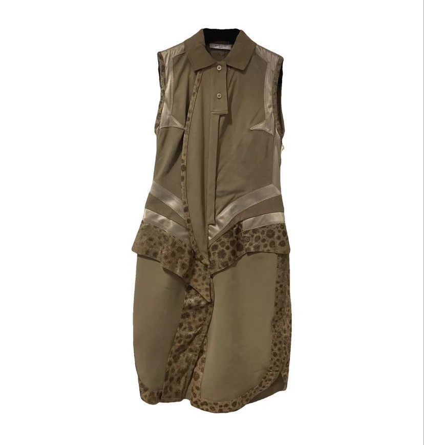 Image of Givenchy - Brown/beige Dress With Leopard Print Leather, Women's (Size Small)