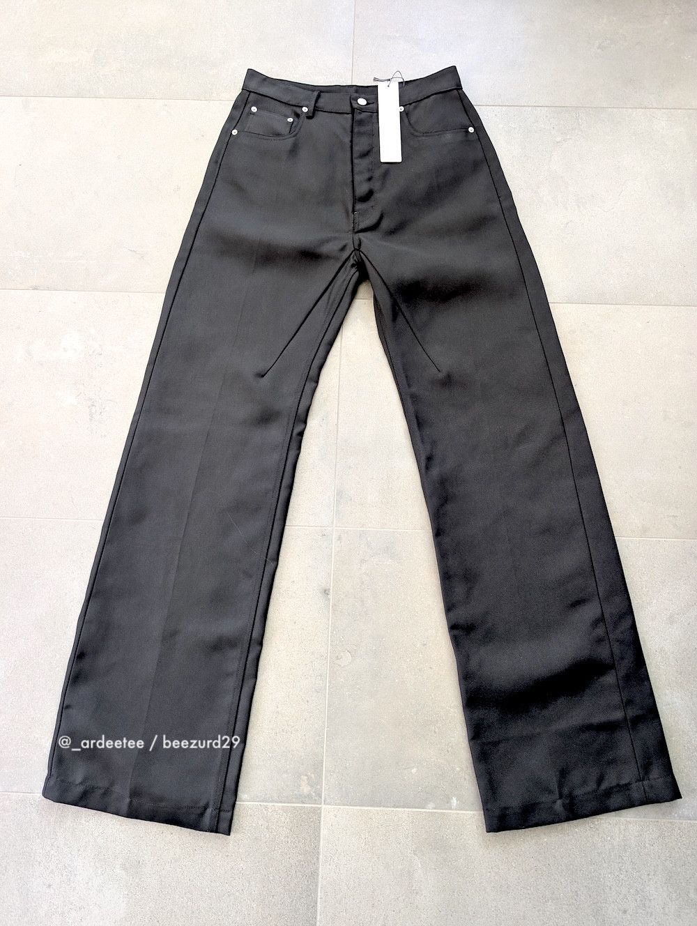 Rick Owens 💥SAMPLE GETH CORDURA HDU JEANS WIDE LEG Size US 31 - 1 Thumbnail