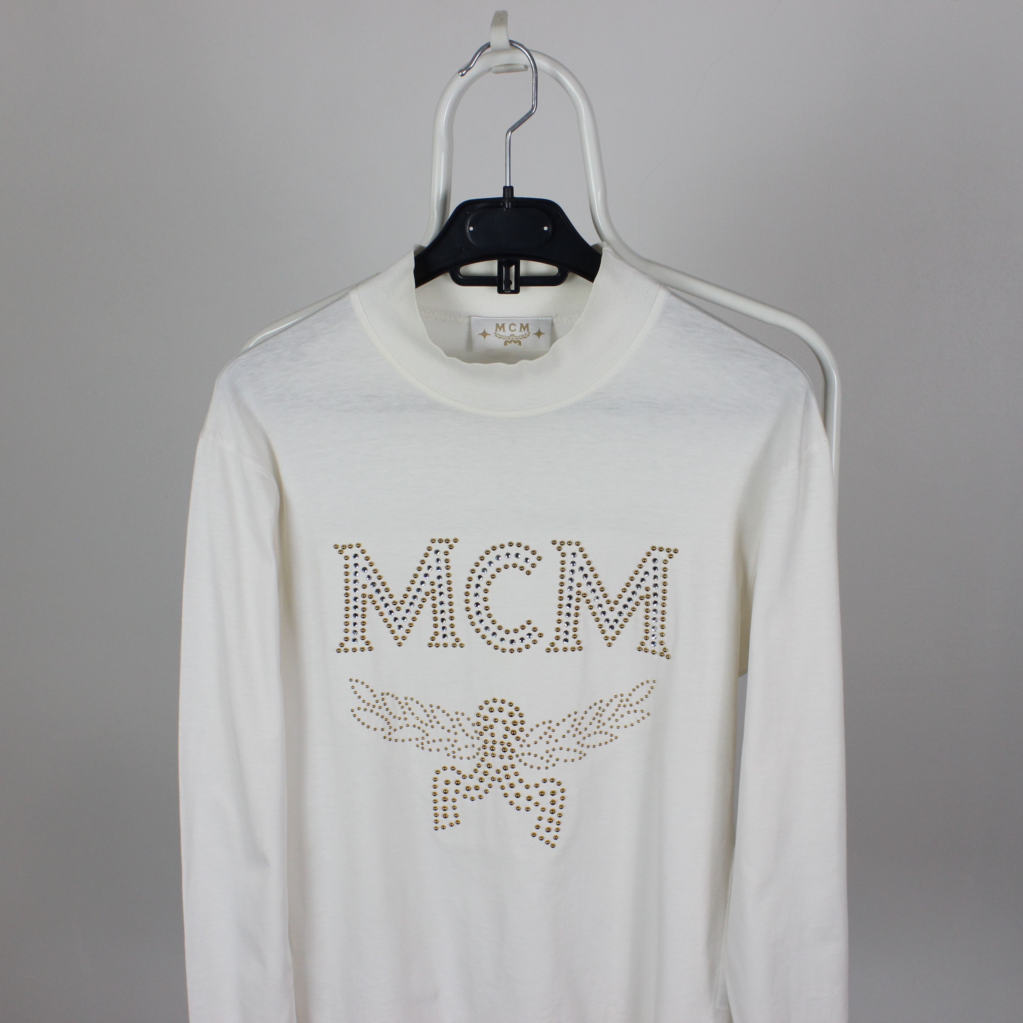 MCM Mcm jumper men big logo centr M L white Size L / US 10 / IT 46 - 6 Thumbnail