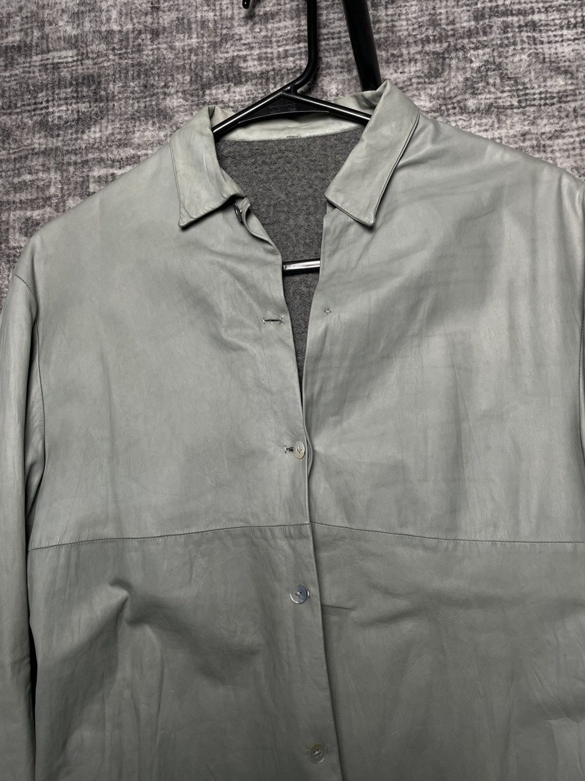 Ma+ M.A.+ Leather Button Shirt Maurizio Amadei Size US M / EU 48-50 / 2 - 4 Thumbnail