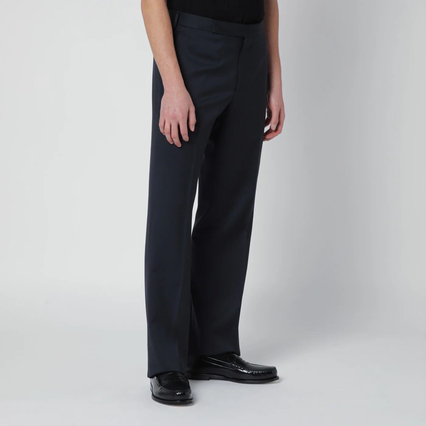 Lardini o1d2blof0526 Wool Trousers Pants in Blue Size US 34 / EU 50 - 5 Thumbnail