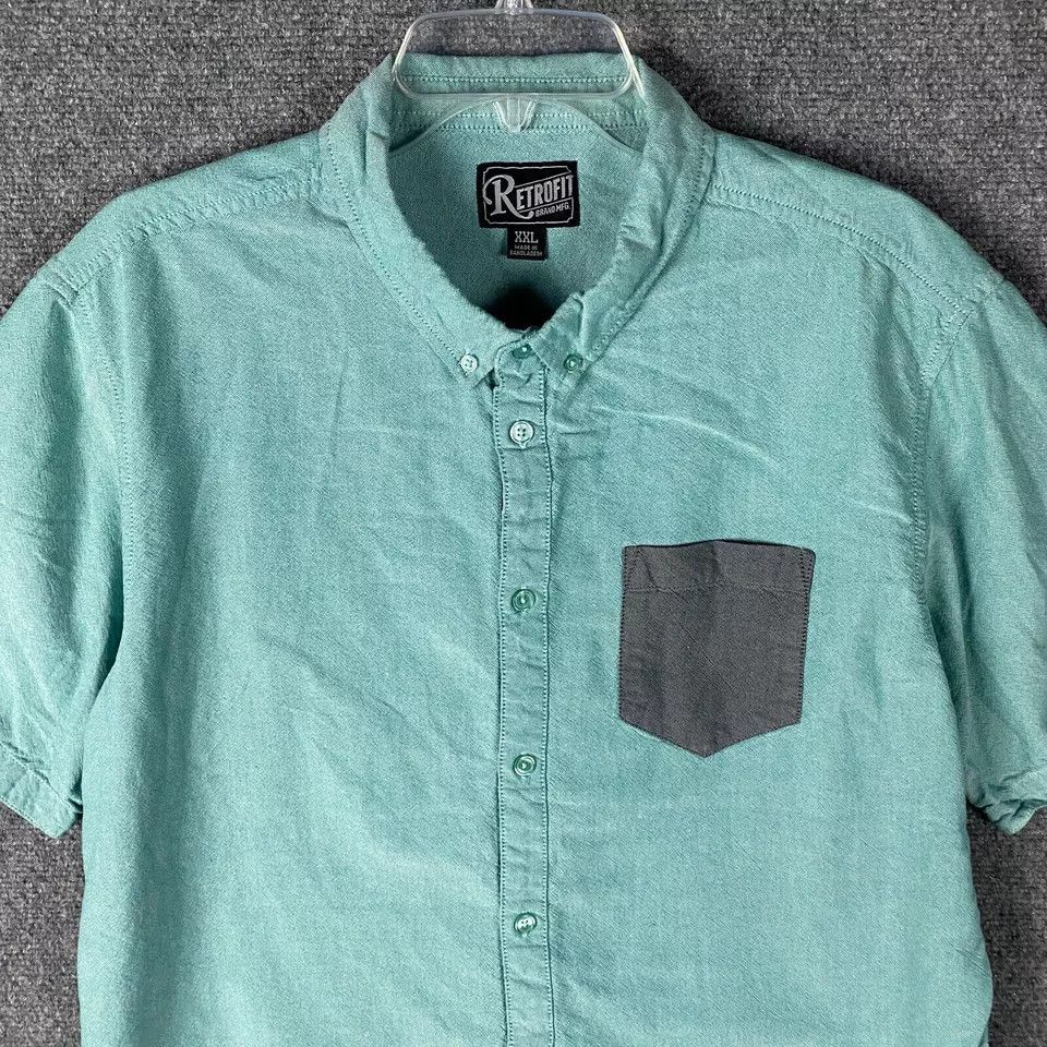 Retrofit Retrofit Button Down Shirt Men's 2XL 100% Cotton Adults Size US XXL / EU 58 / 5 - 2 Thumbnail