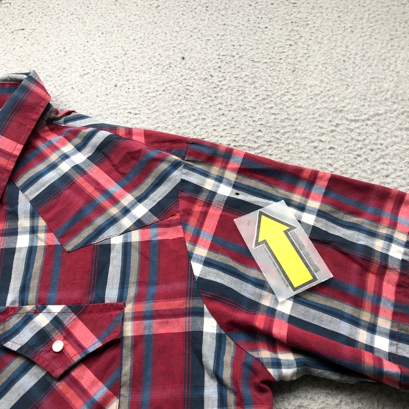 Vintage VINTAGE Plains Western Wear Button Up Shirt Men XL Short Sleeve Plaid Pearl Snap Blue Maroon Size US XL / EU 56 / 4 - 4 Thumbnail
