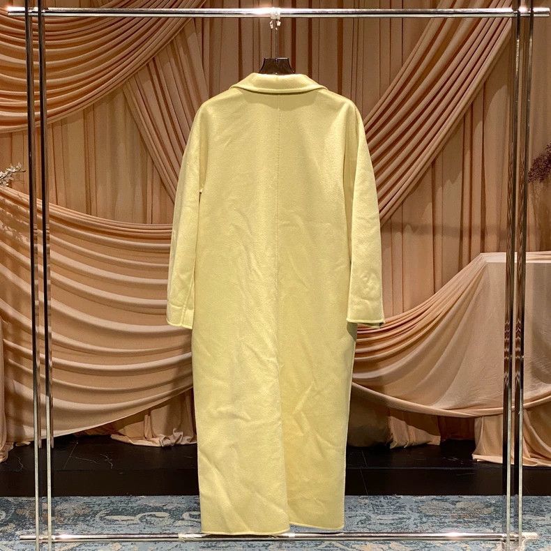 Max Mara Max Mara 101 801 Spring/Summer Light Yellow Cashmere Coat Size M / US 6-8 / IT 42-44 - 2 Thumbnail