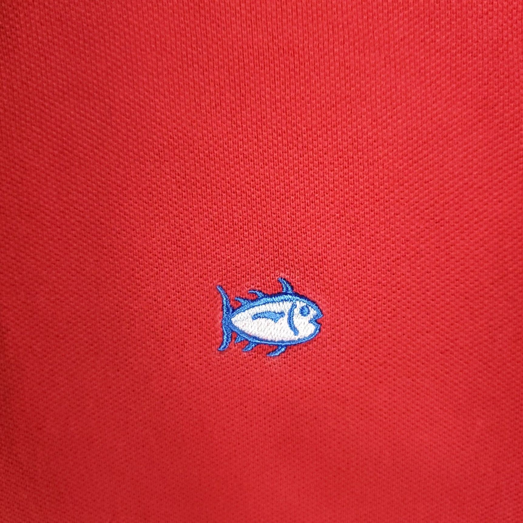 Southern Tide VINTAGE Southern Tide Polo Shirt Men Short Sleeve Size M Red Solid Button Collar 100% Cotton Size US M / EU 48-50 / 2 - 2 Thumbnail