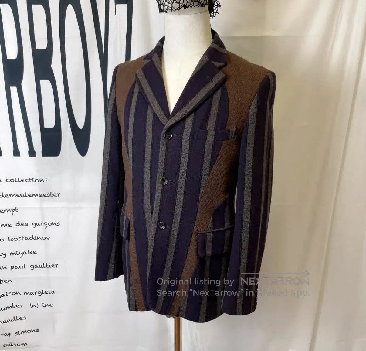 Comme des Garcons Blue Striped Button. Size US S / EU 44-46 / 1 - 4 Thumbnail